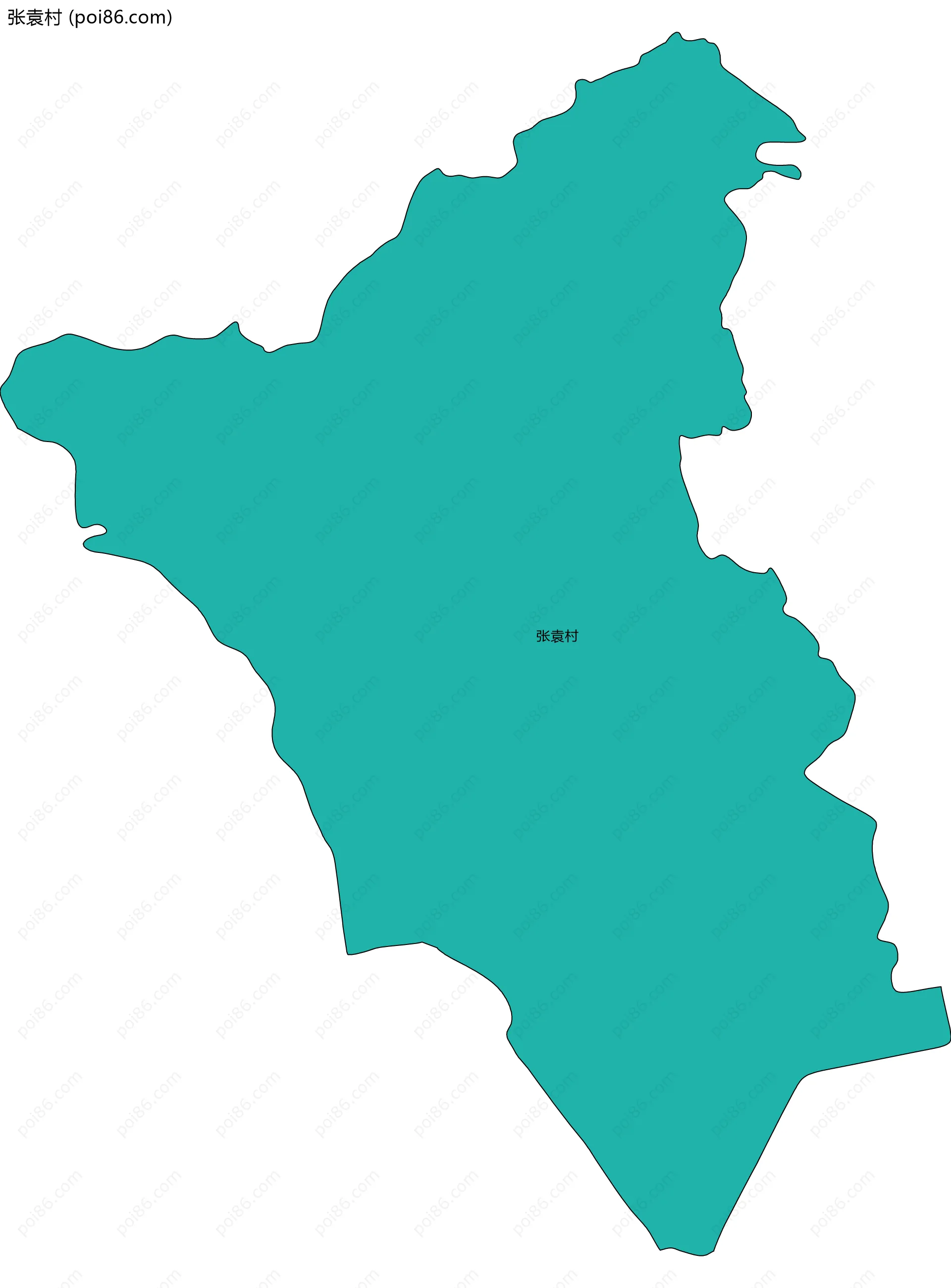 张袁村边界地图