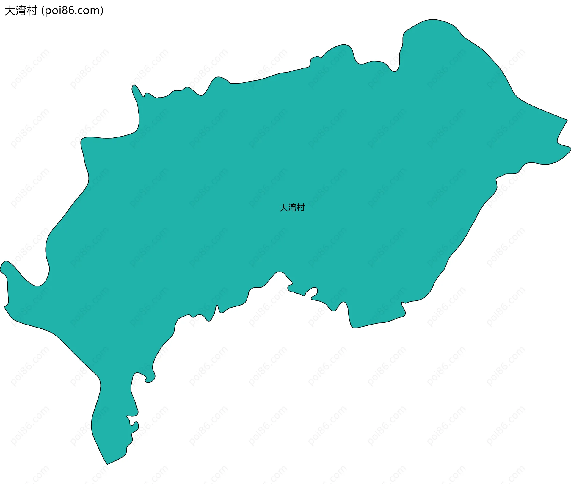 大湾村边界地图