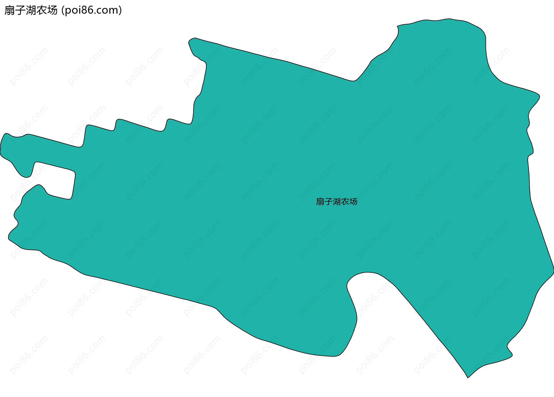 扇子湖农场边界地图