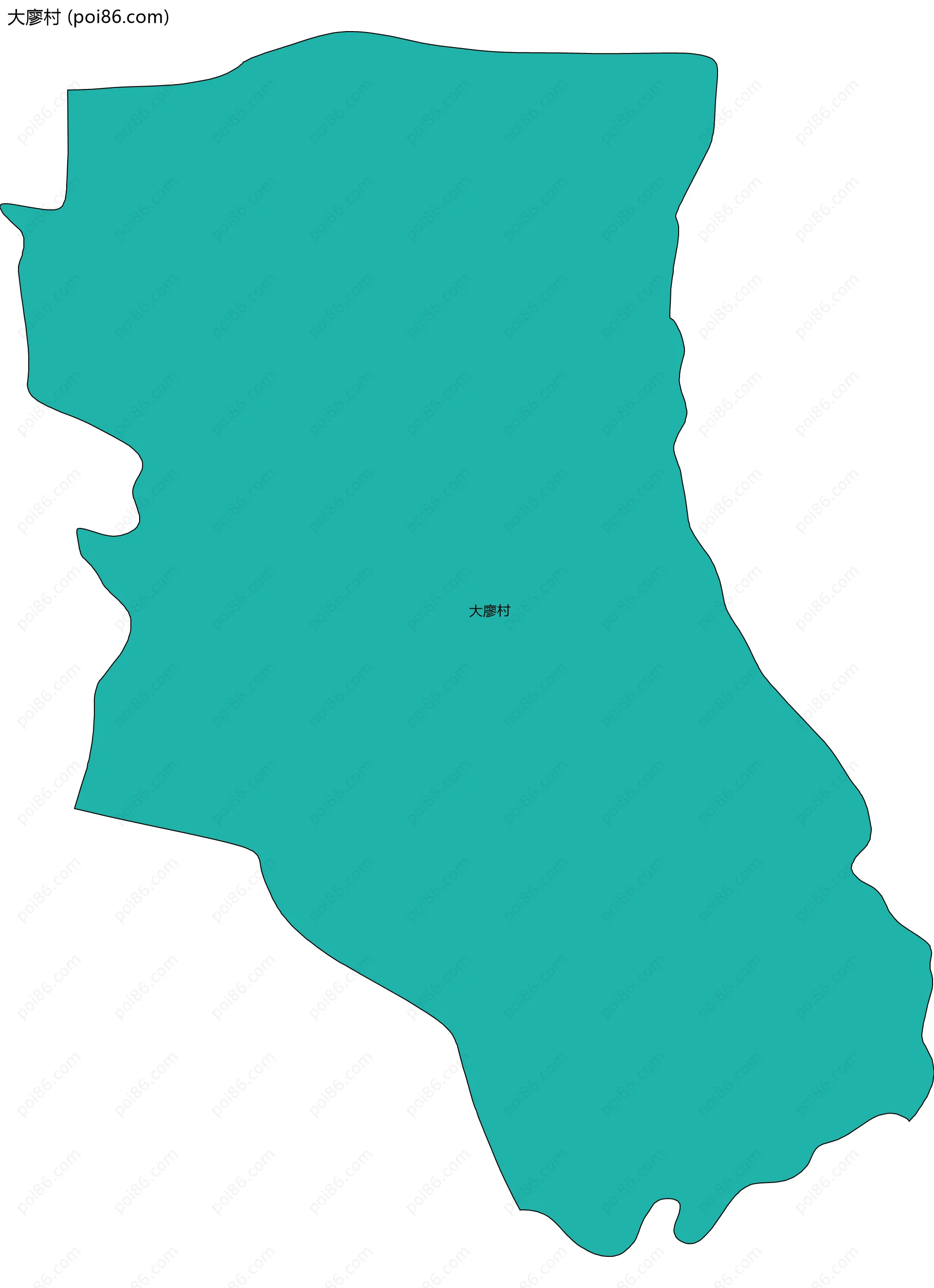 大廖村边界地图