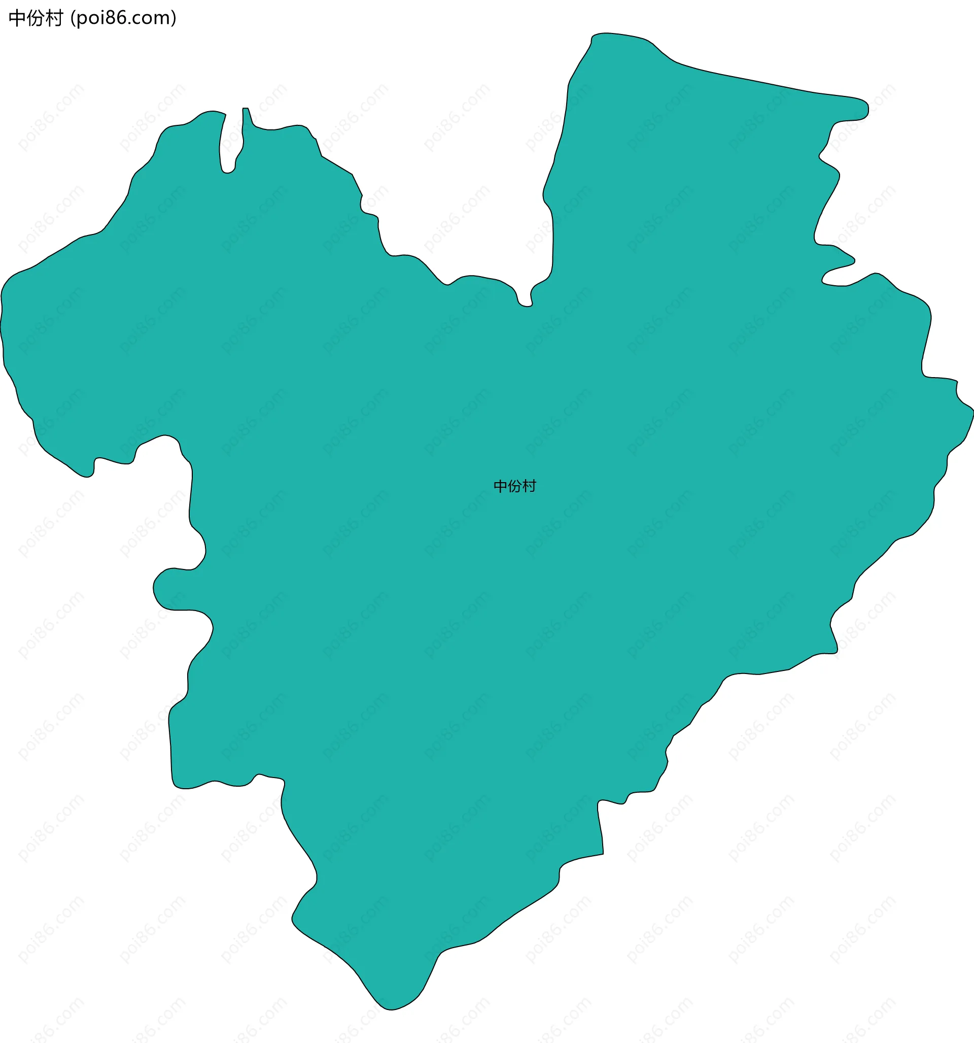 中份村边界地图
