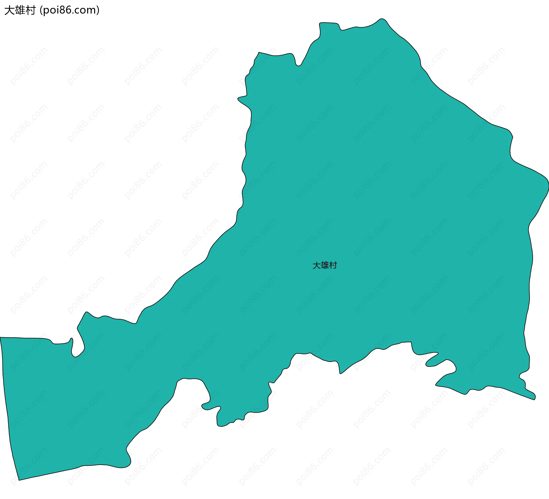 大雄村边界地图