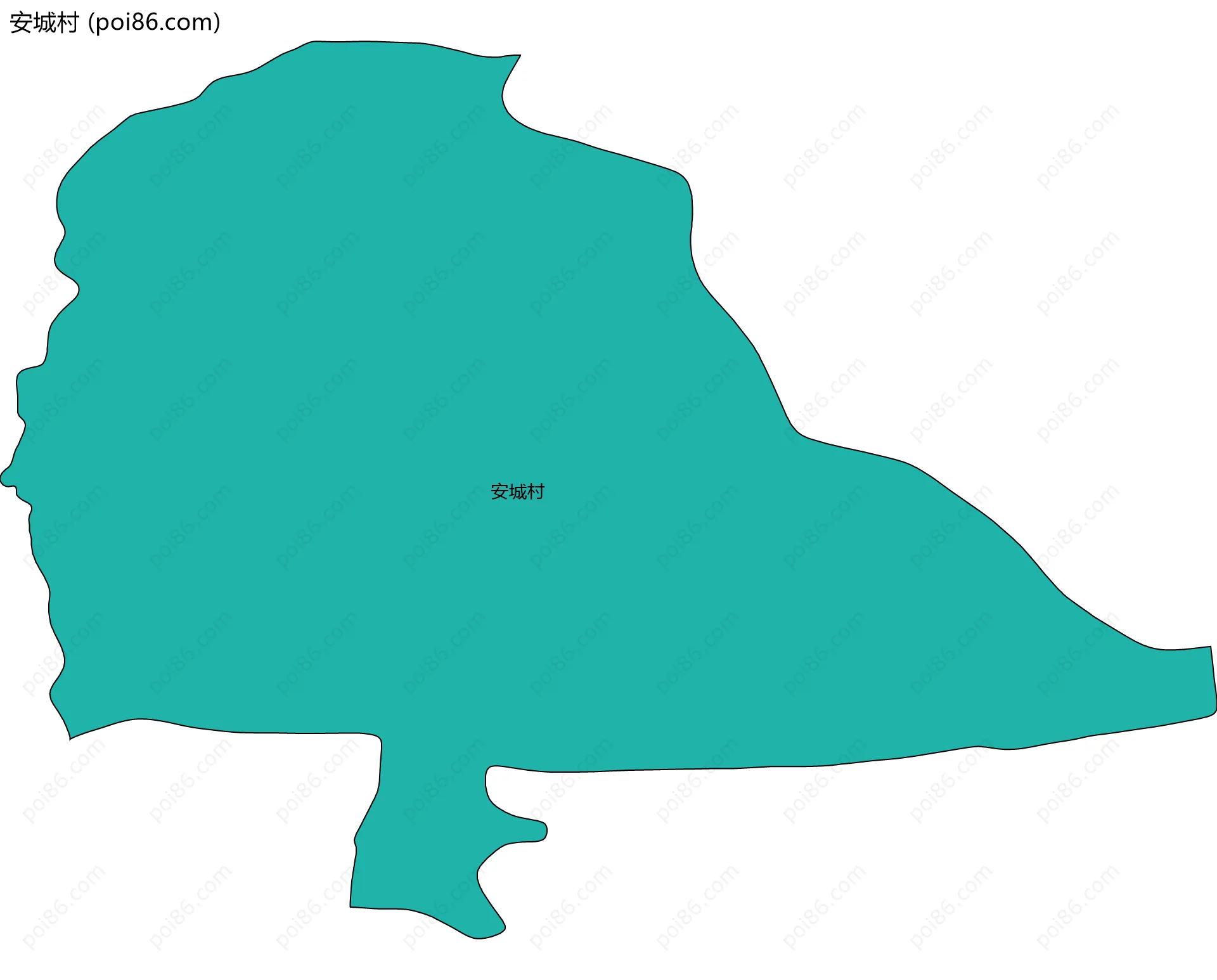 安城村边界地图