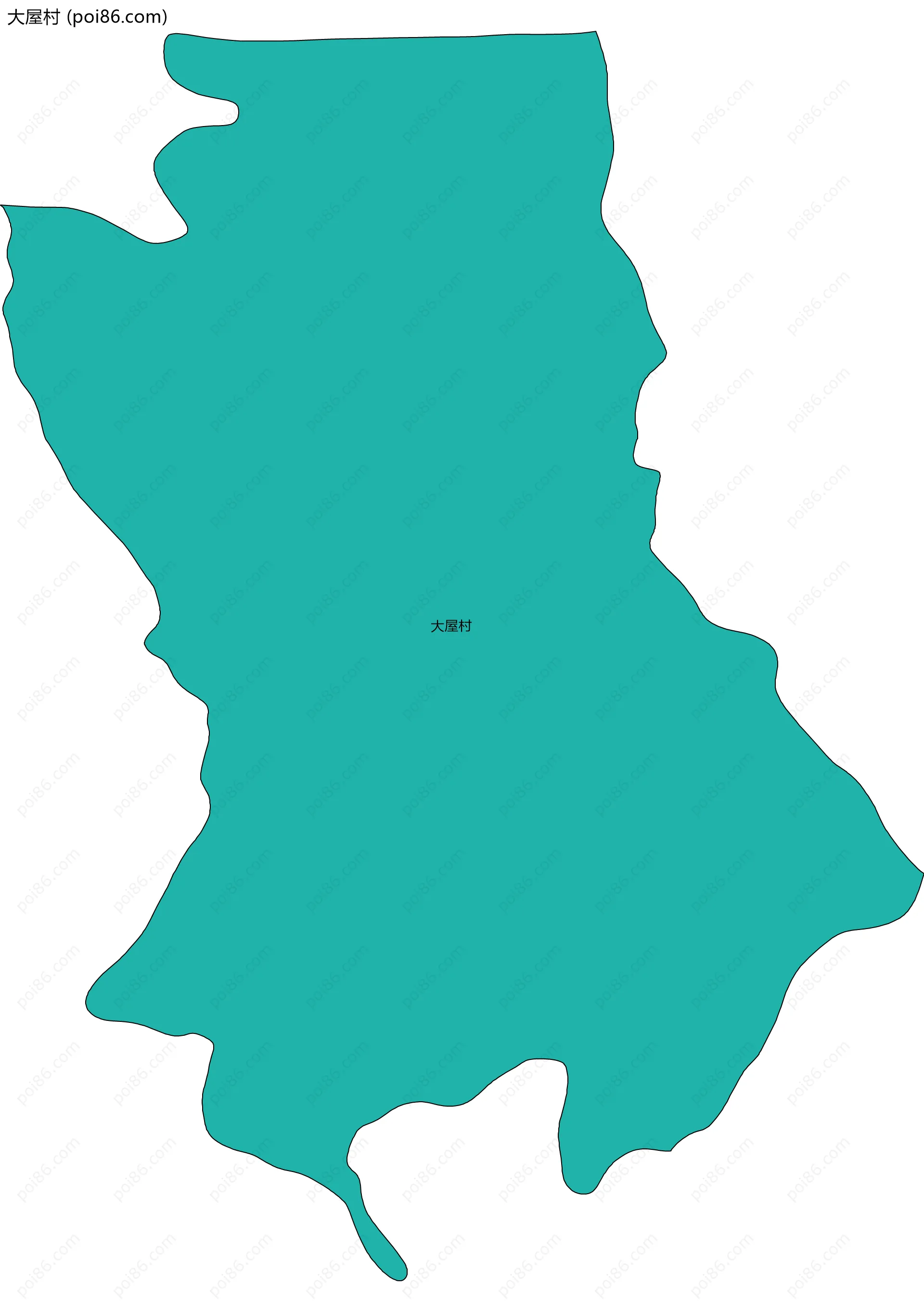 大屋村边界地图