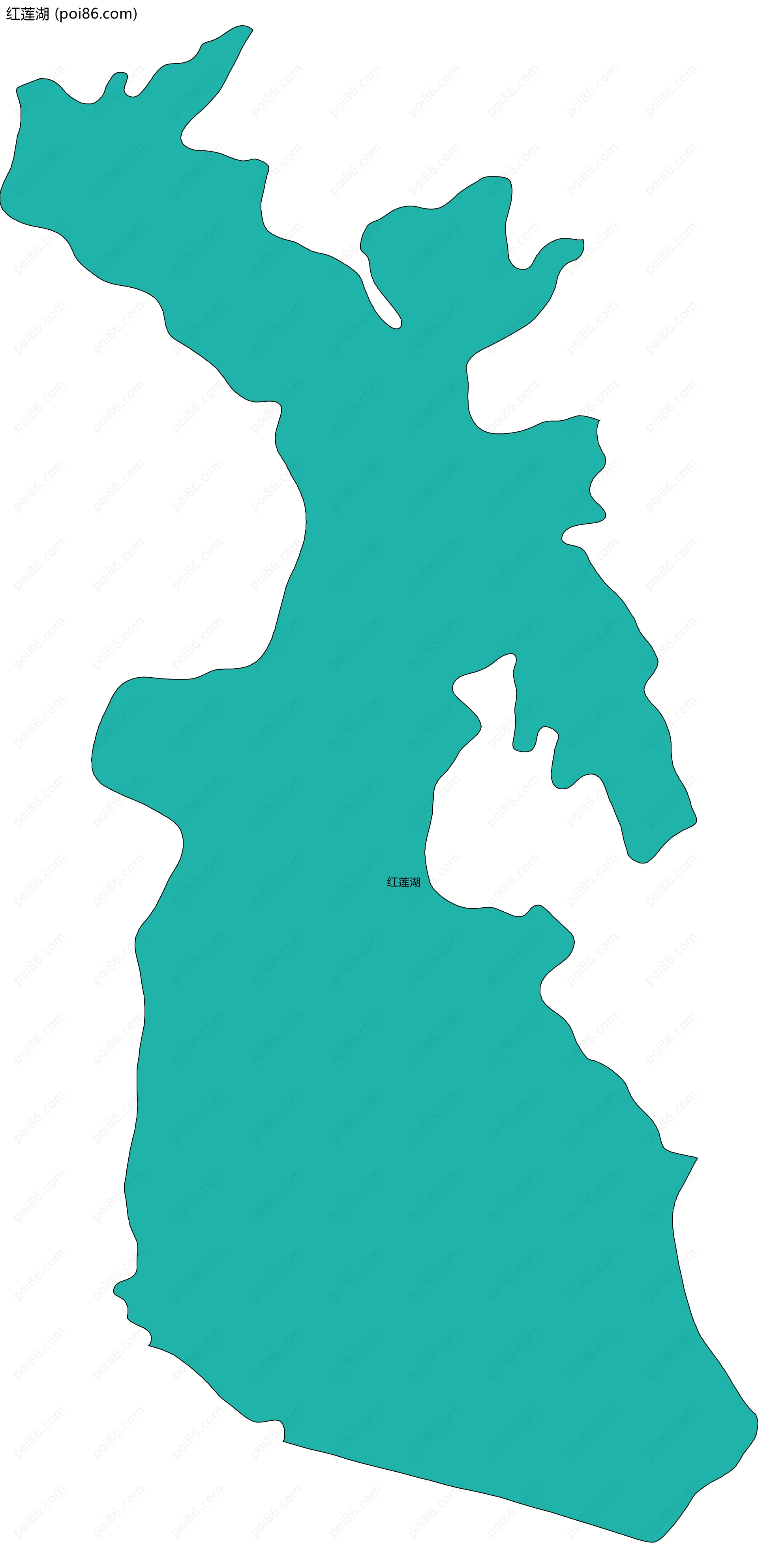 红莲湖边界地图