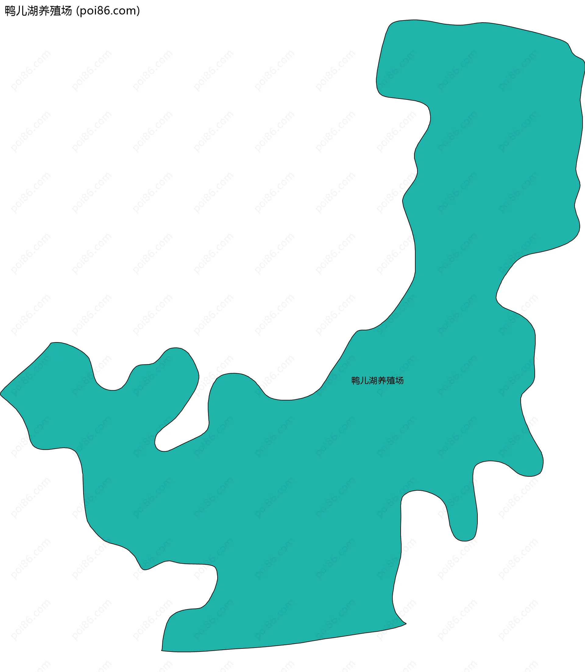 鸭儿湖养殖场边界地图