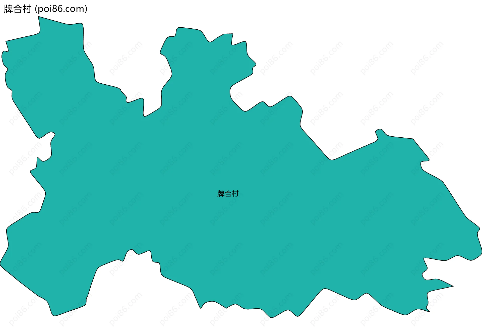 牌合村边界地图
