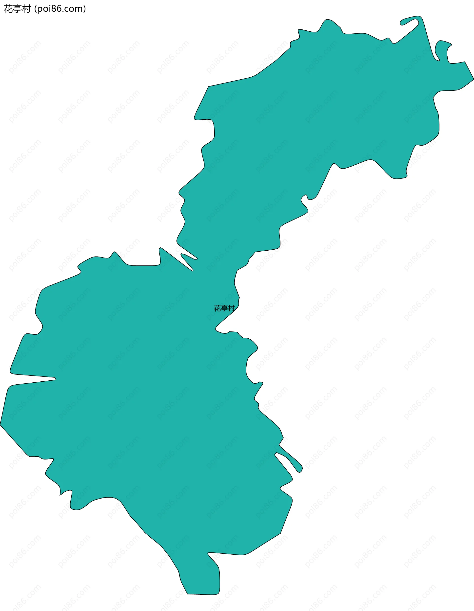 花亭村边界地图