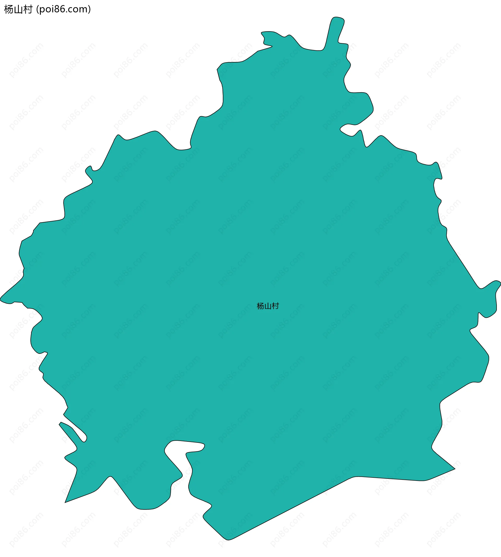 杨山村边界地图