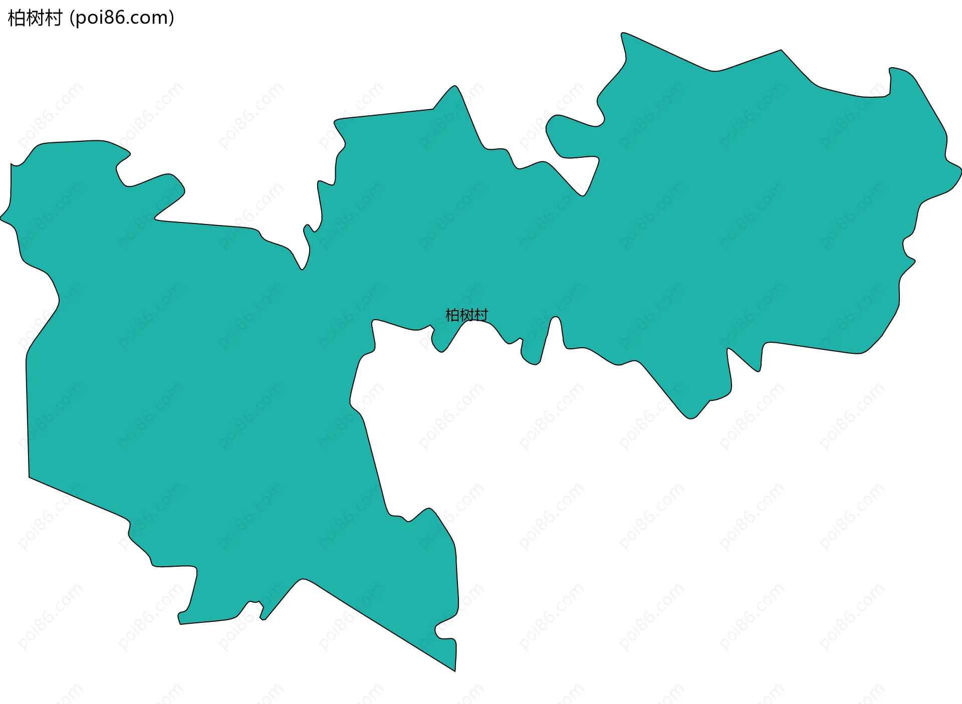 柏树村边界地图