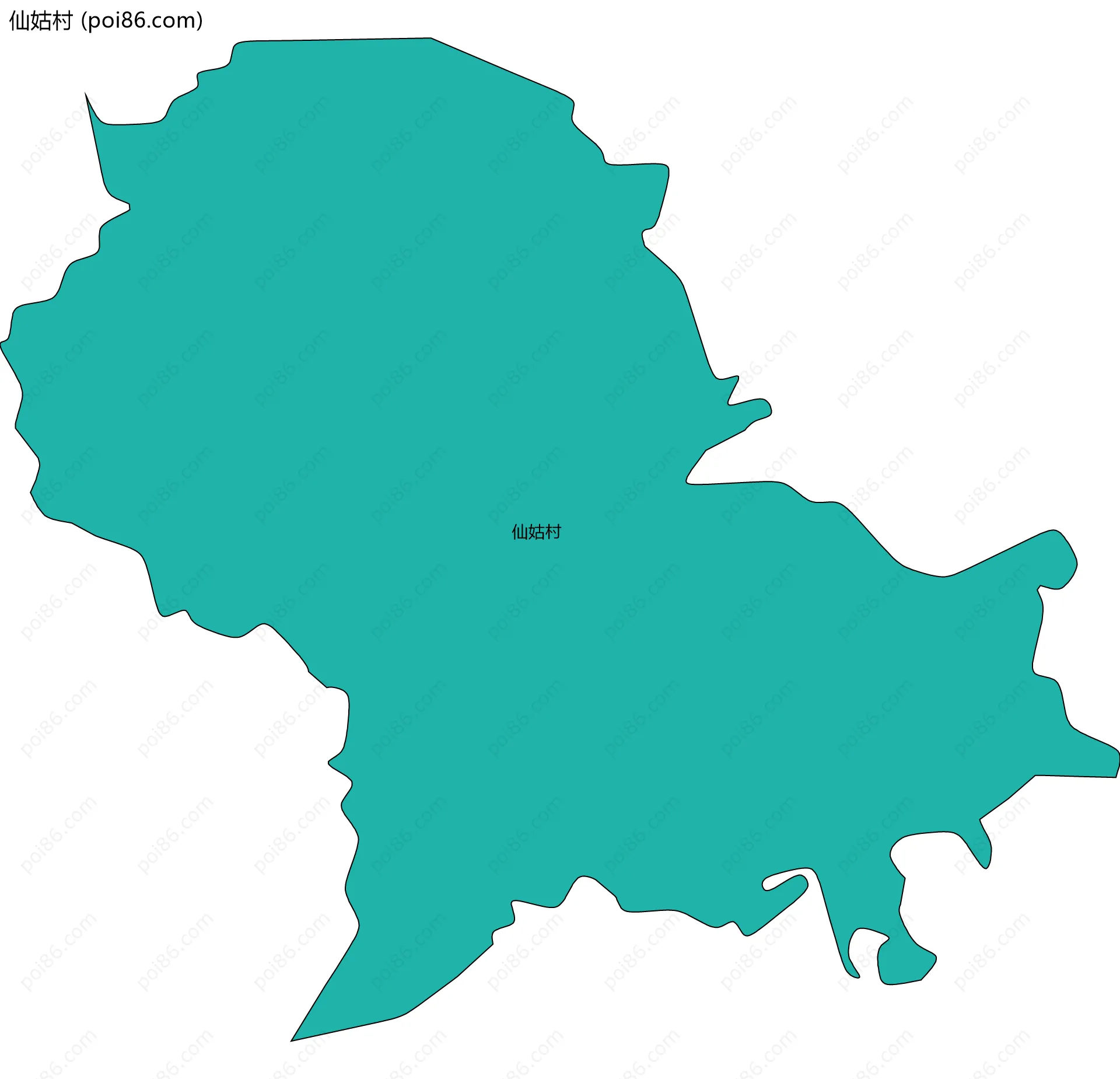 仙姑村边界地图