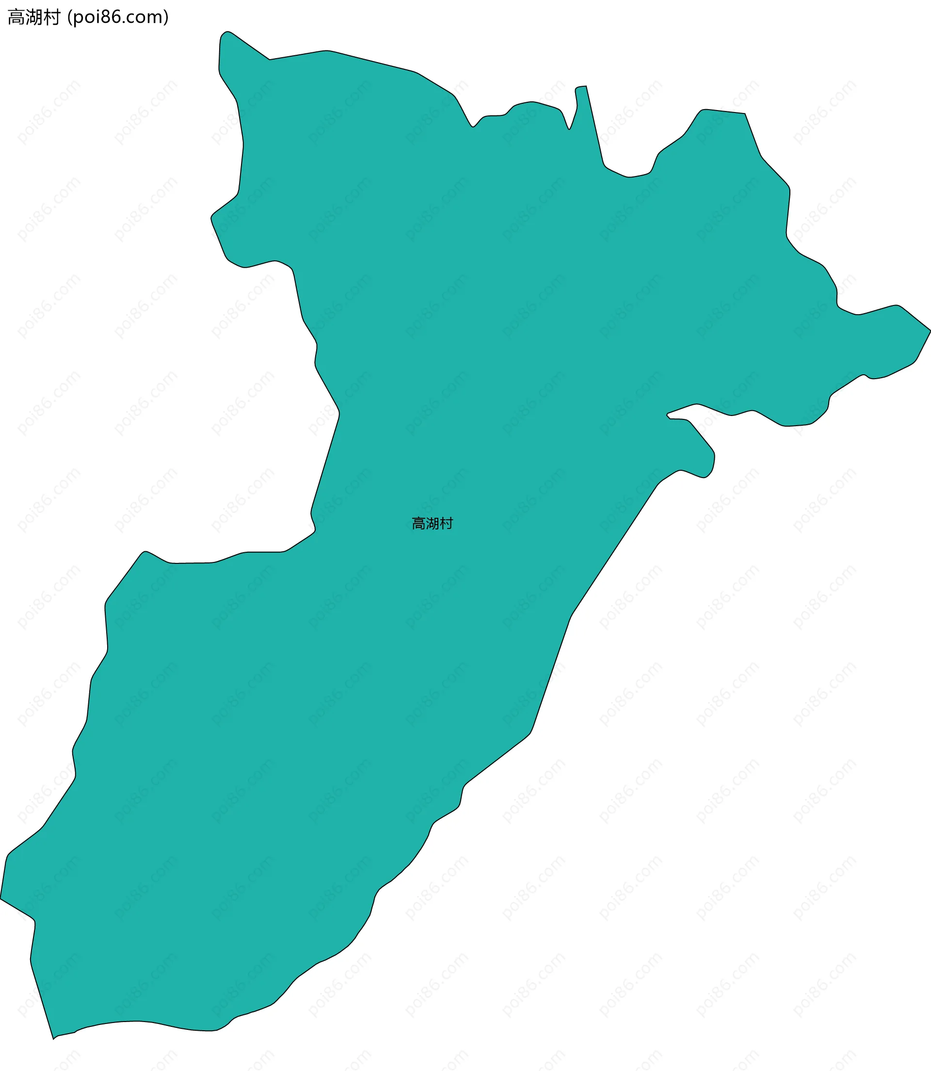 高湖村边界地图