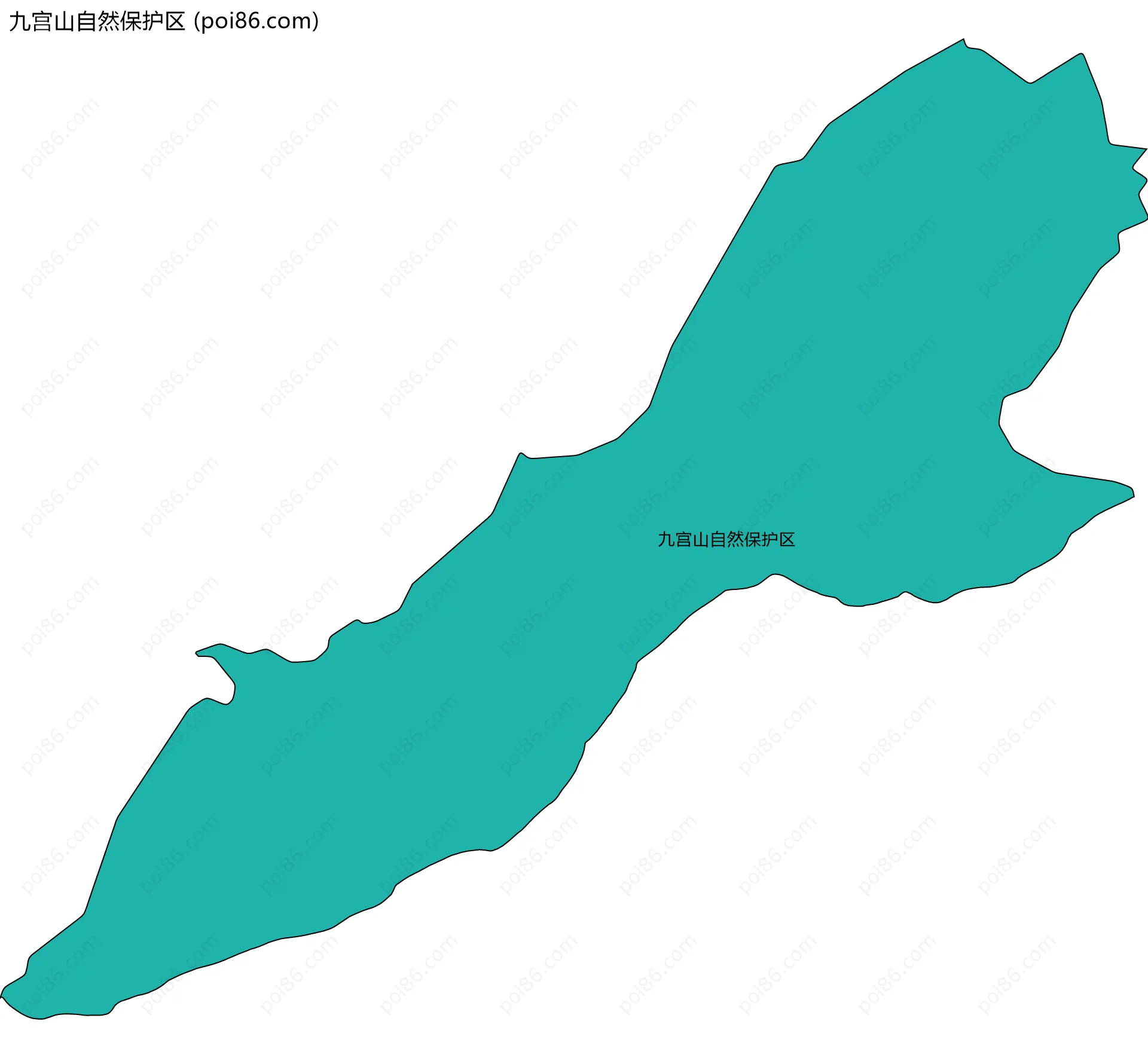 九宫山自然保护区边界地图