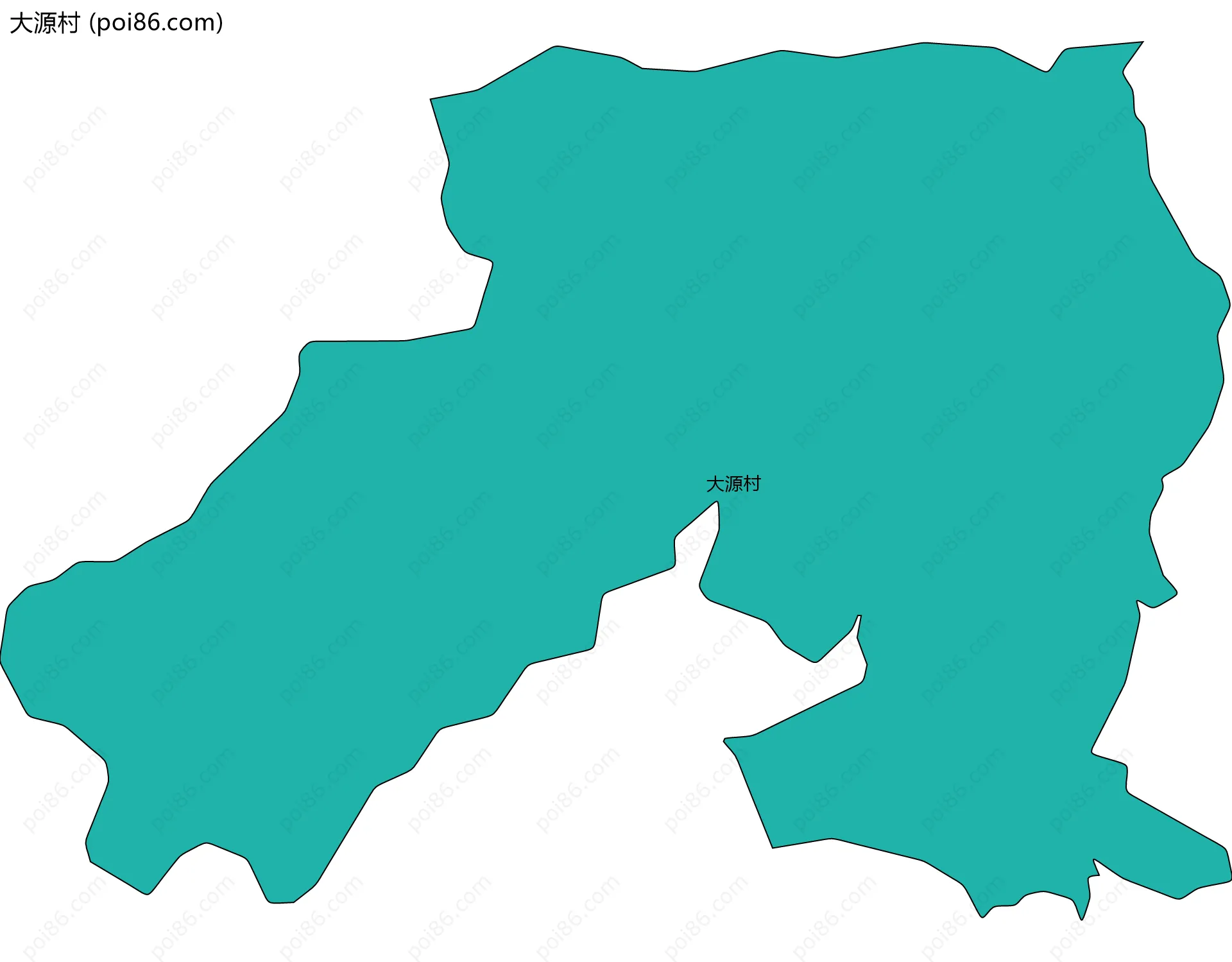 大源村边界地图
