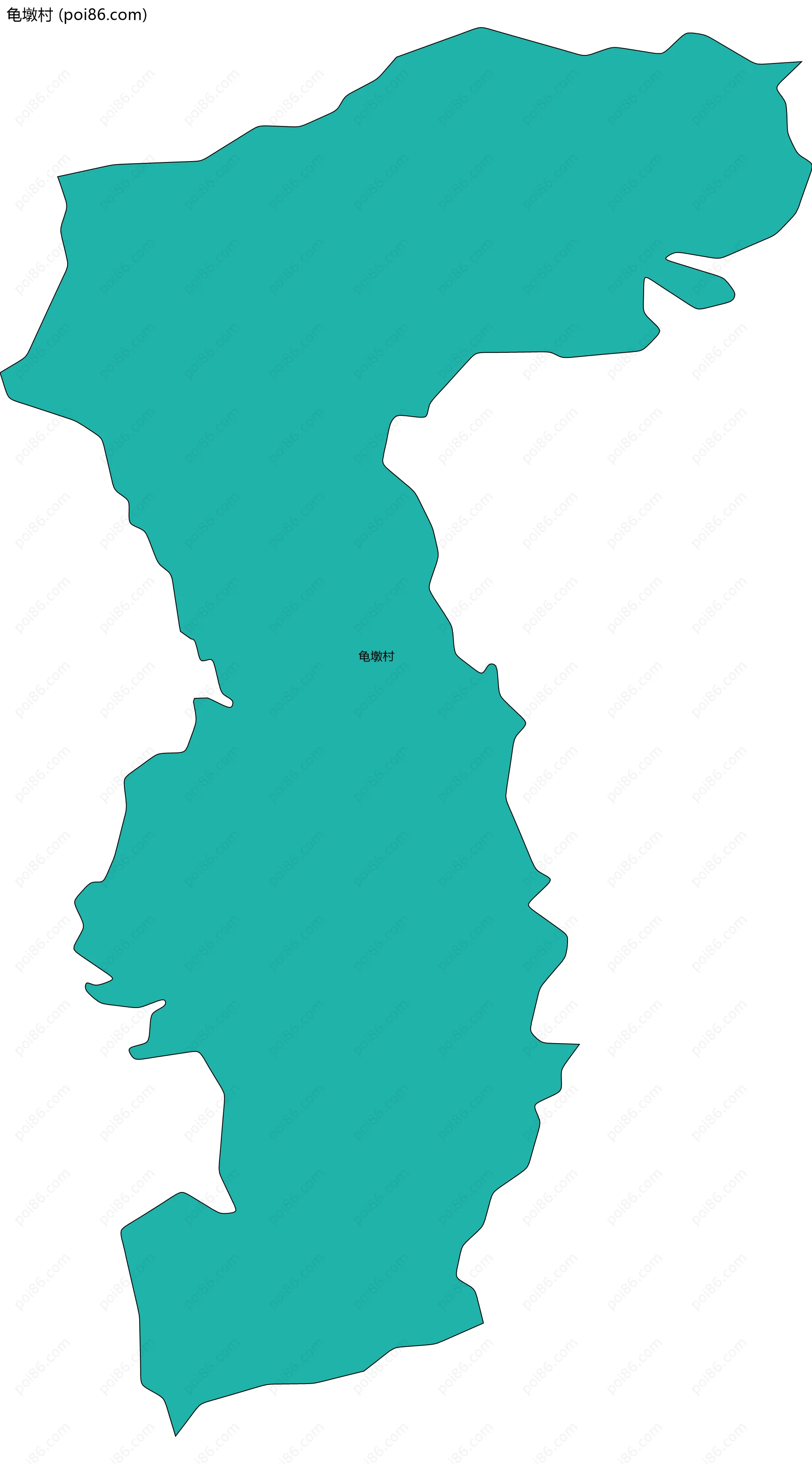 龟墩村边界地图