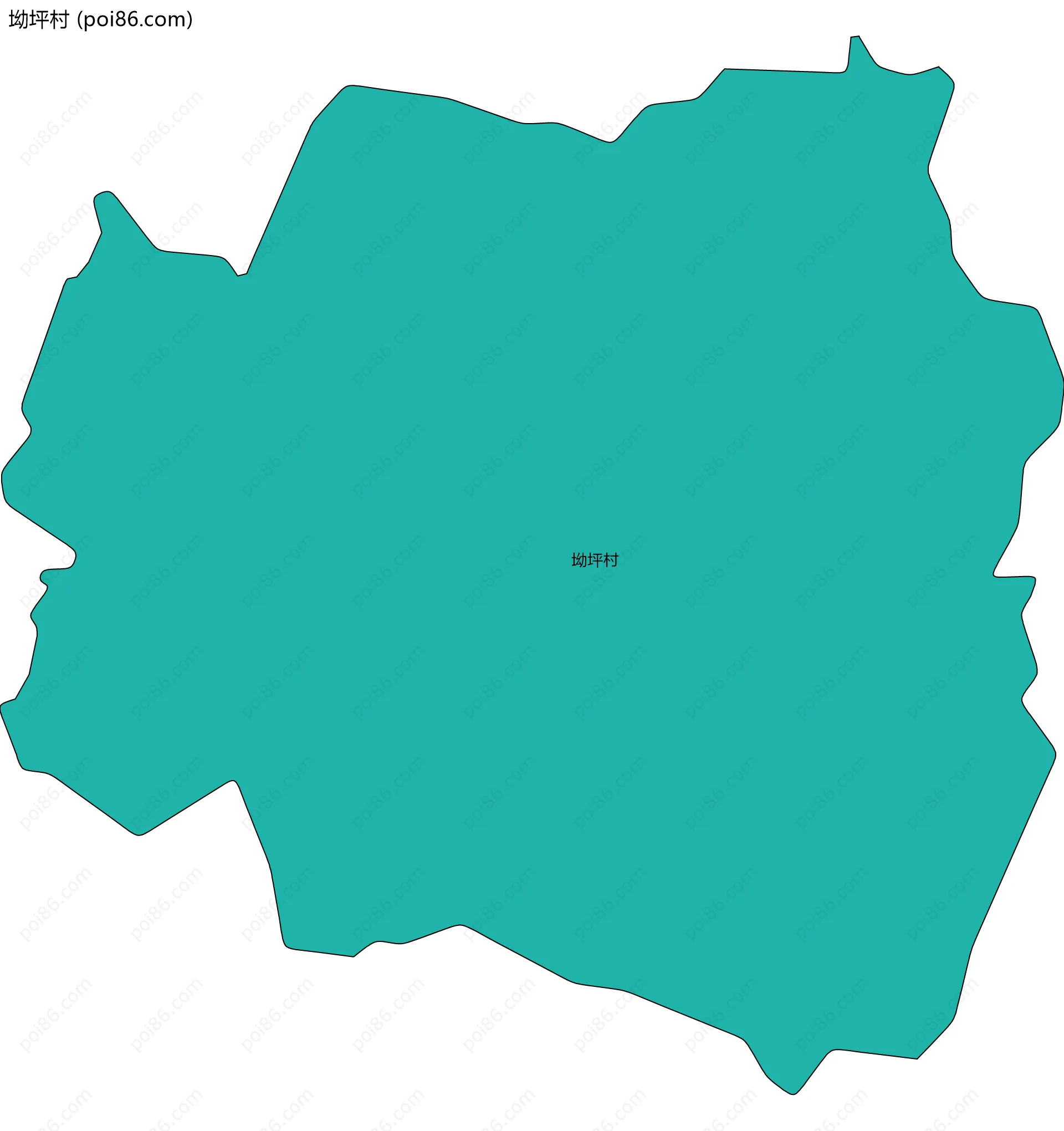 坳坪村边界地图