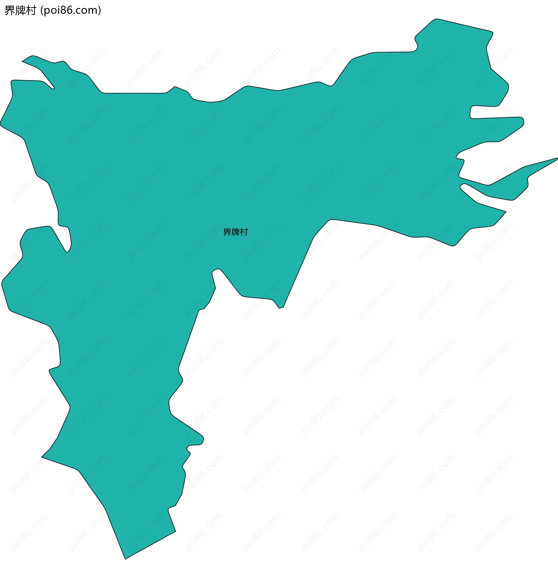 界牌村边界地图