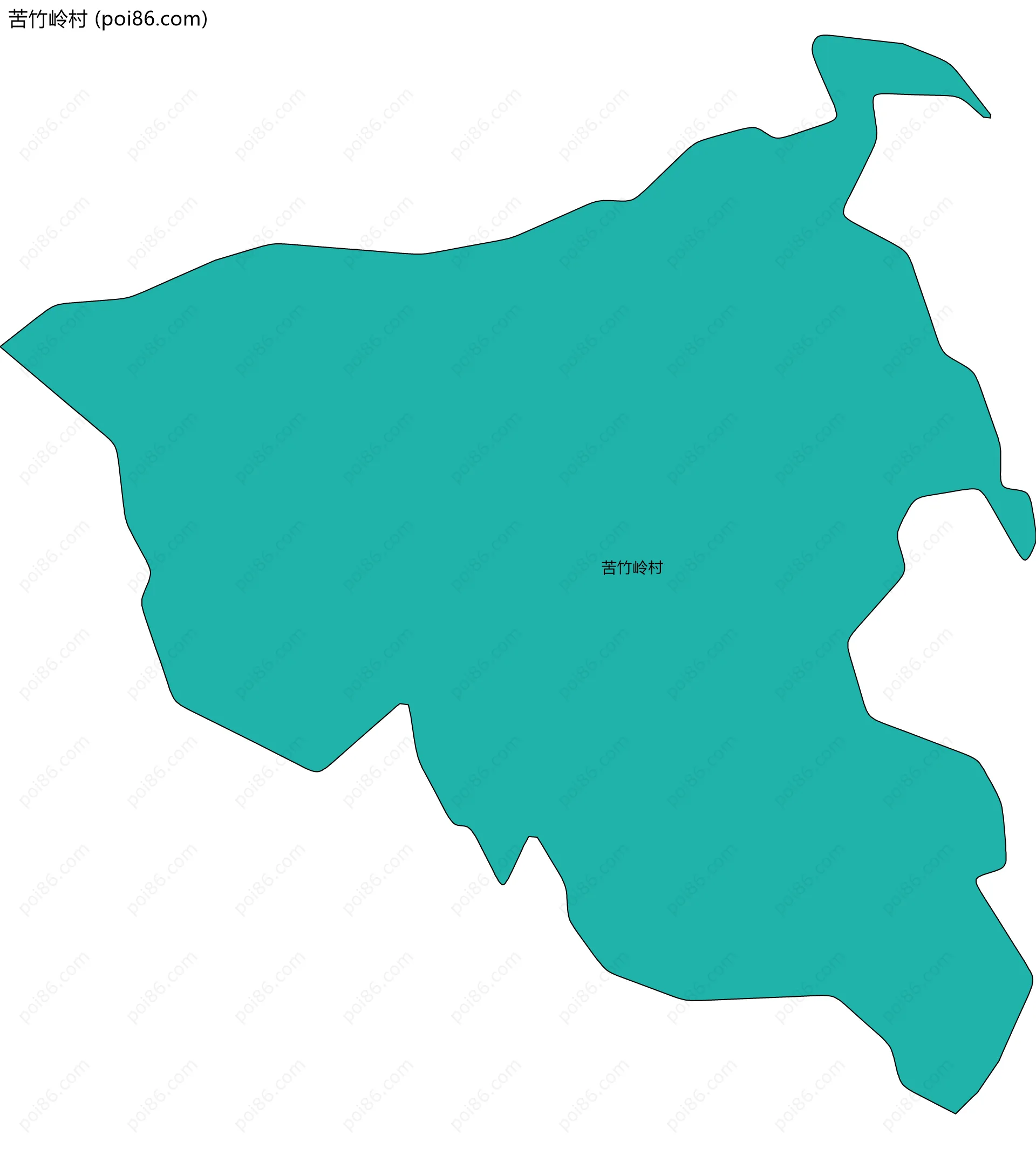 苦竹岭村边界地图