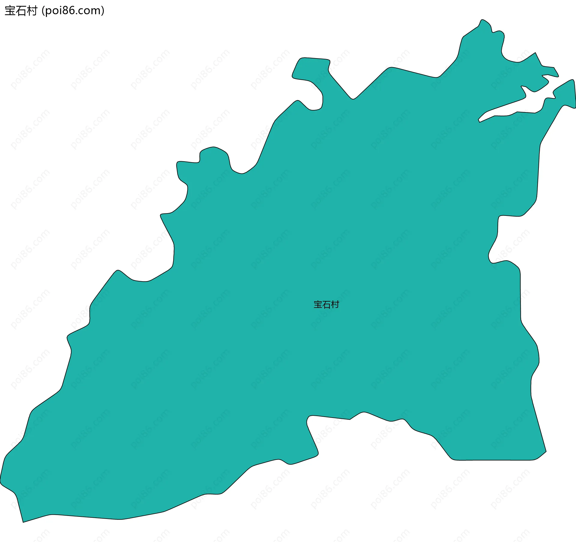 宝石村边界地图
