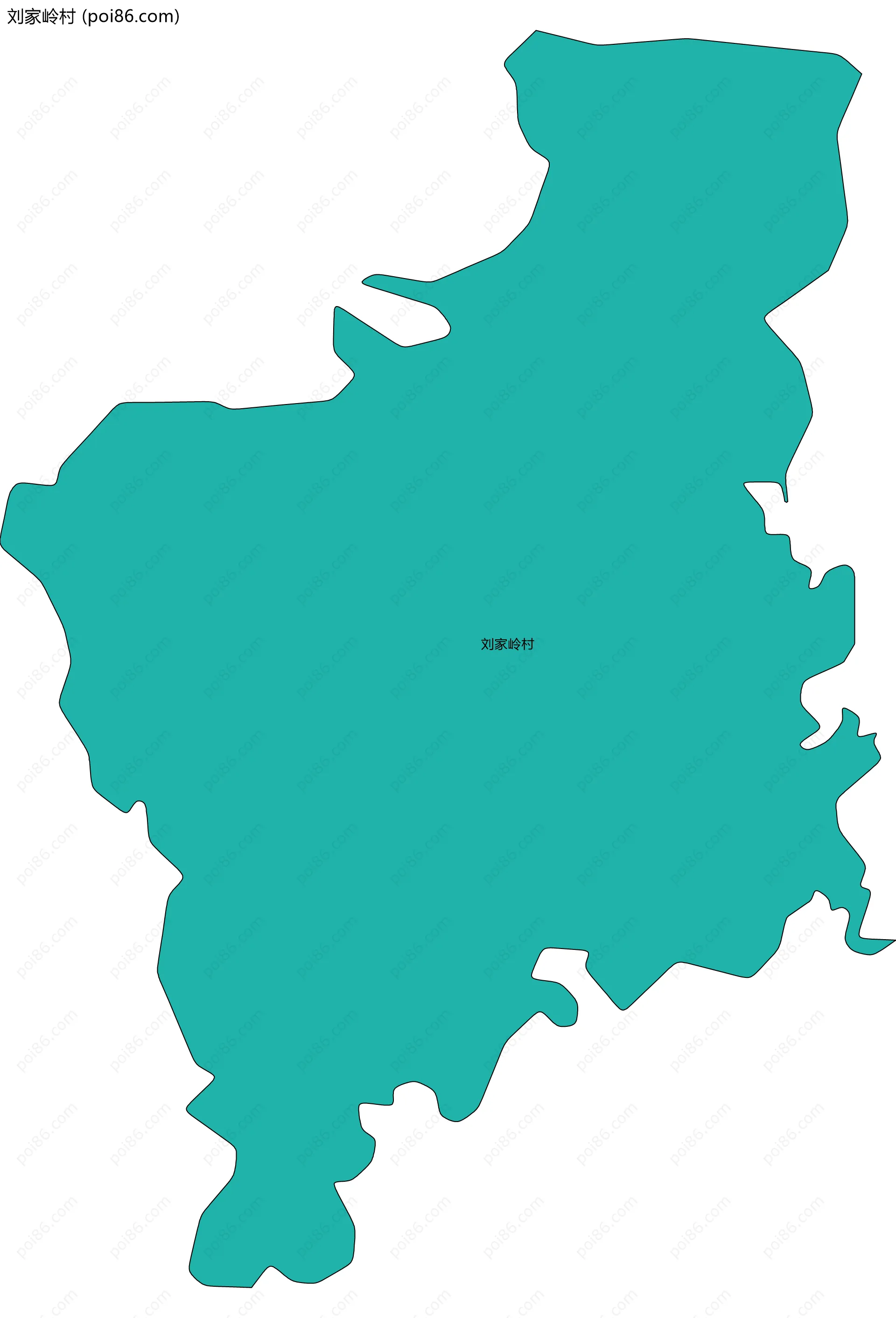 刘家岭村边界地图