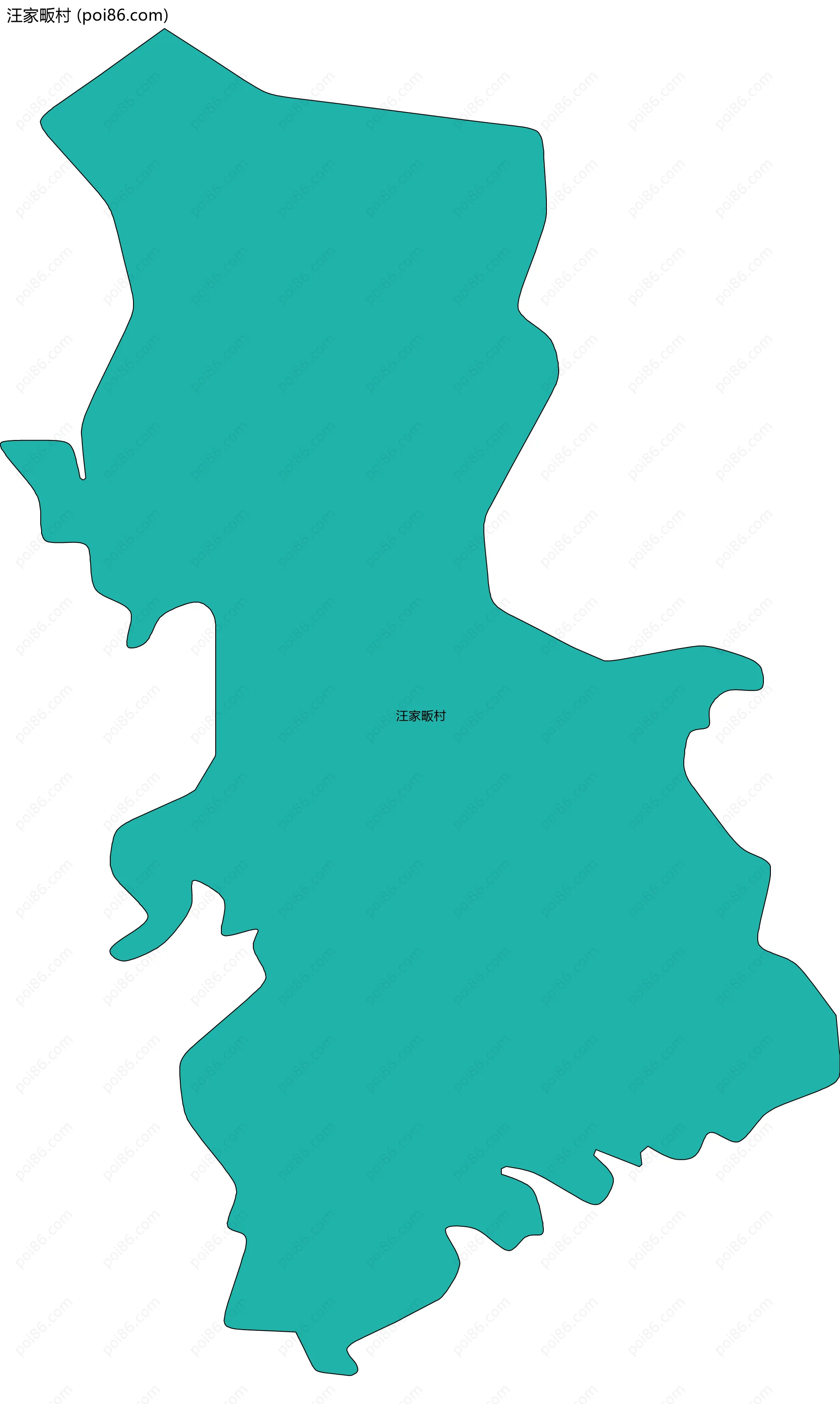 汪家畈村边界地图