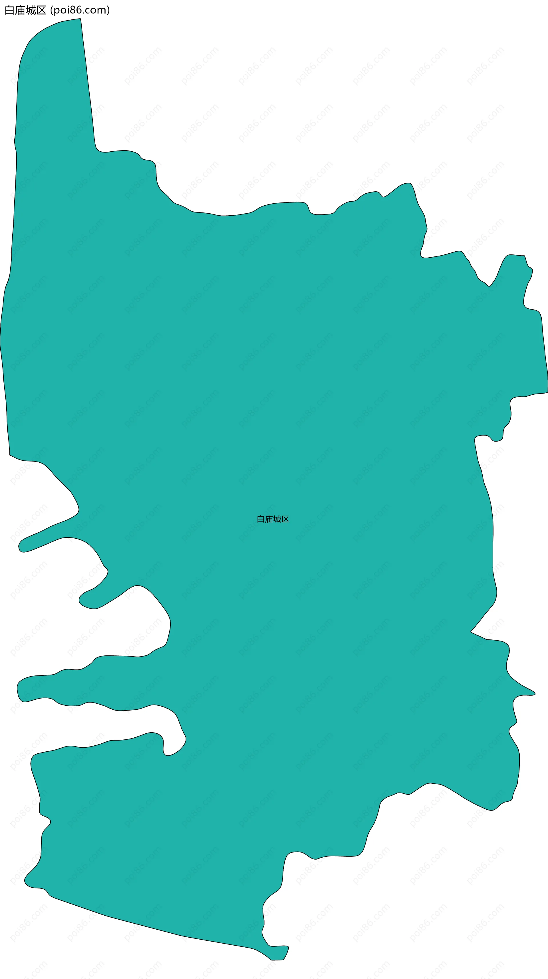 白庙城区边界地图