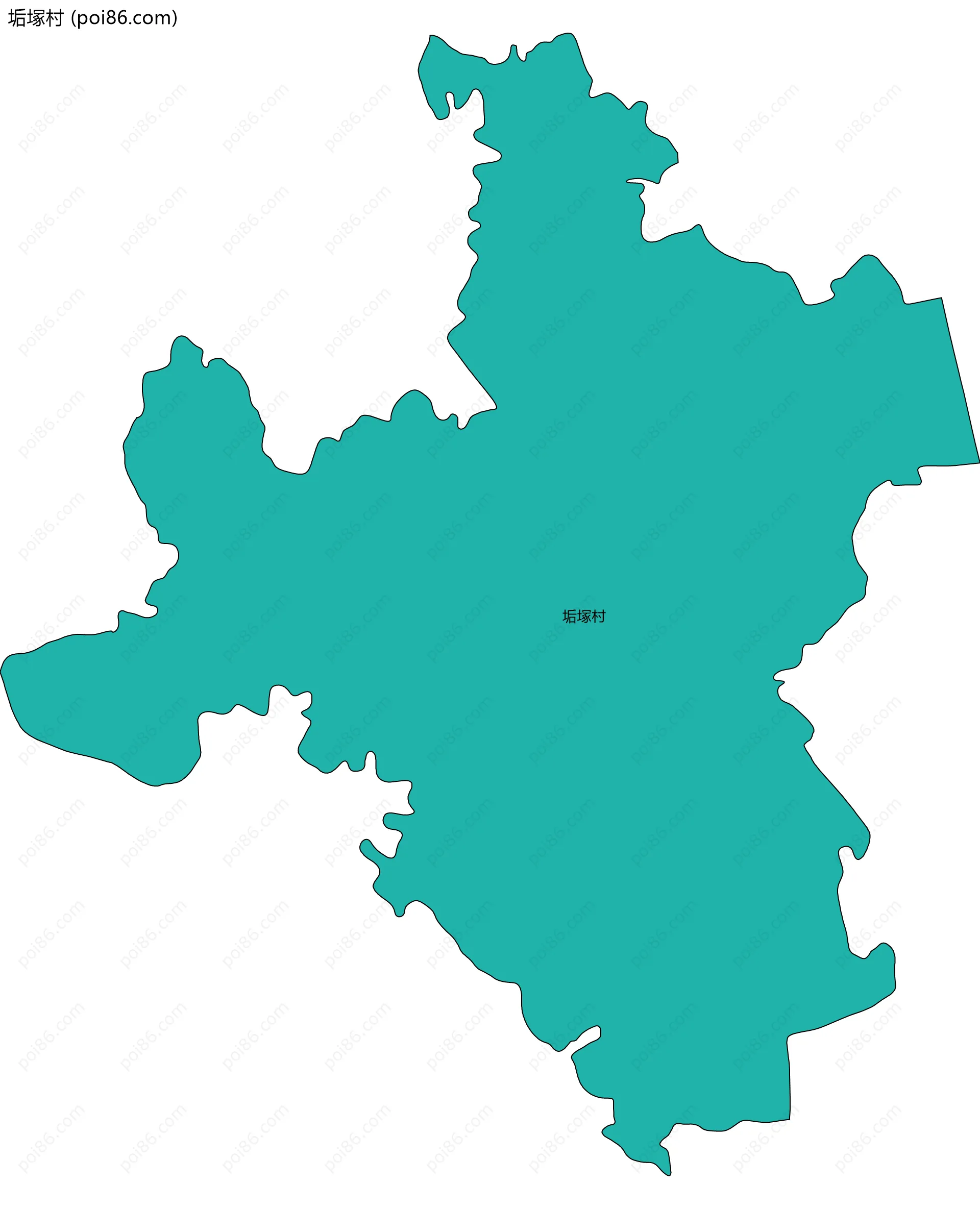 垢塚村边界地图