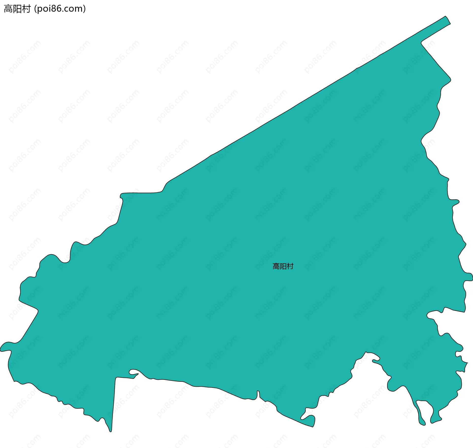 高阳村边界地图