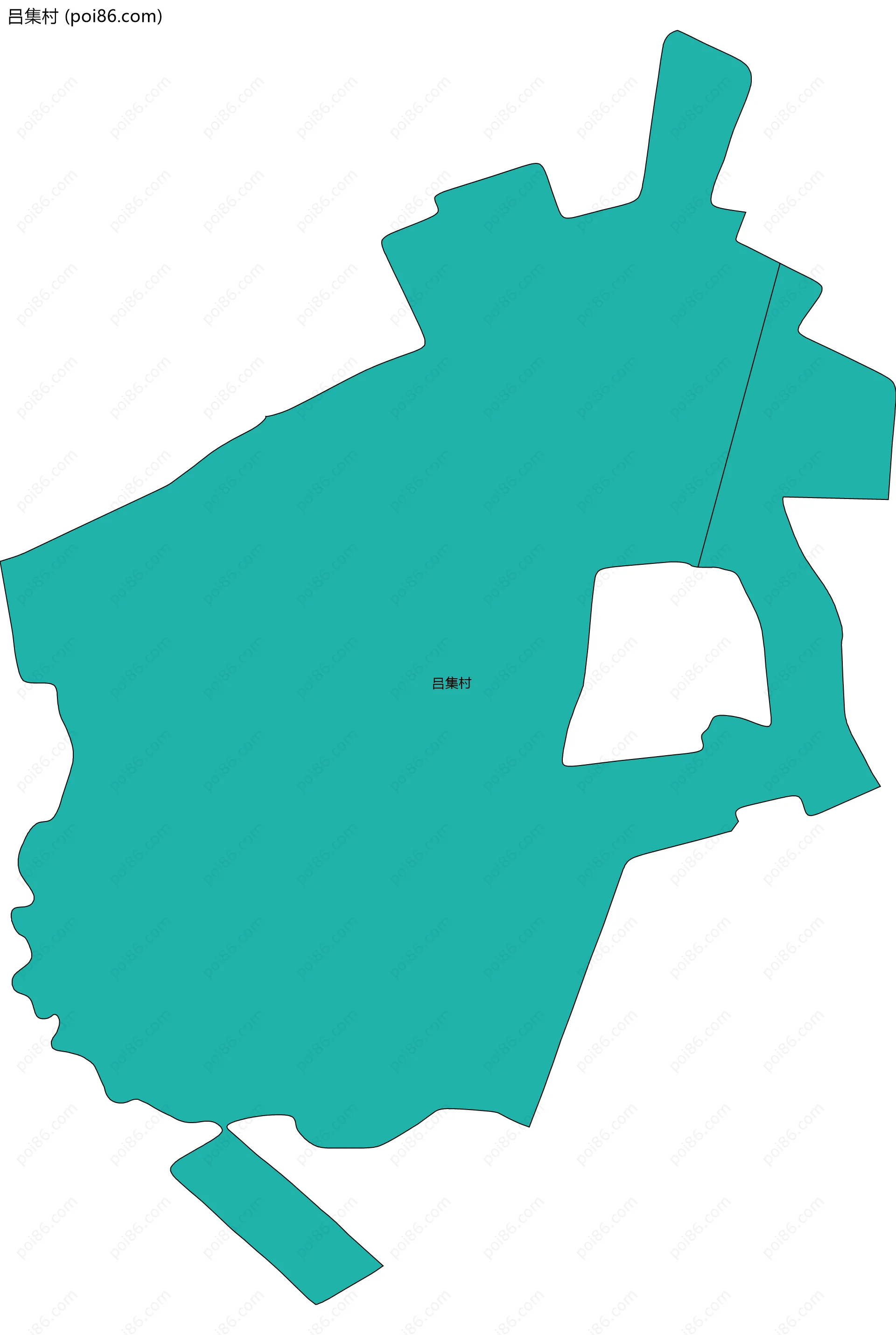 吕集村边界地图