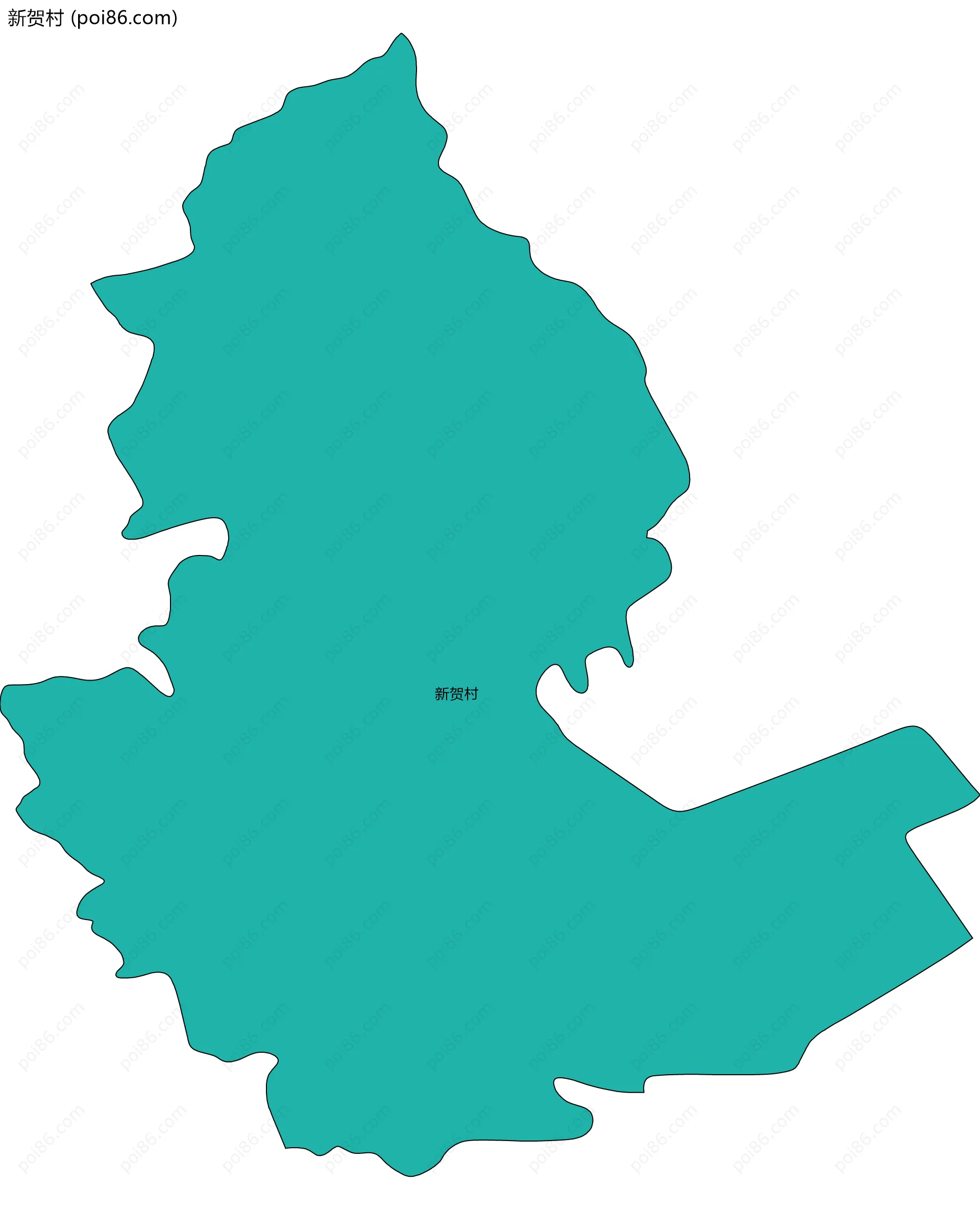 新贺村边界地图