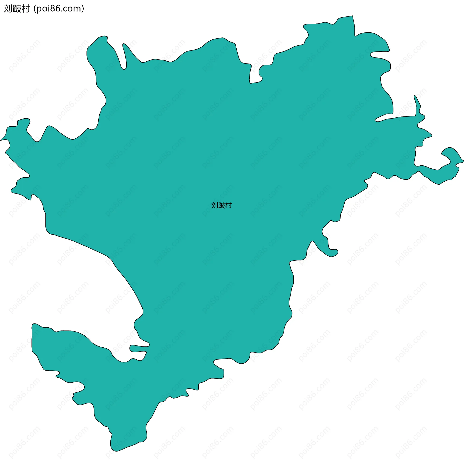 刘跛村边界地图