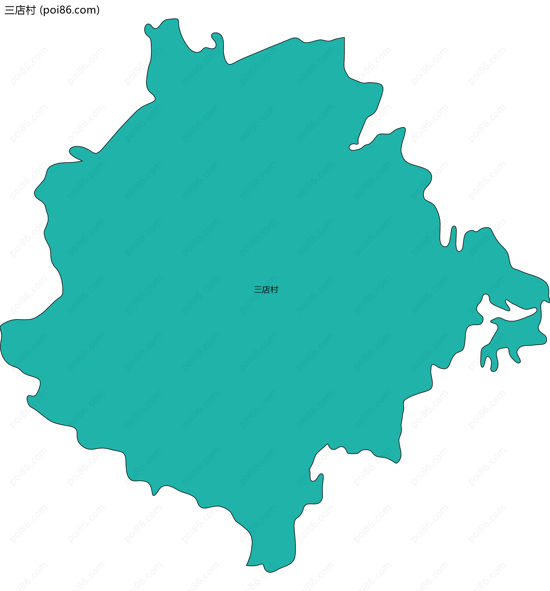 三店村边界地图