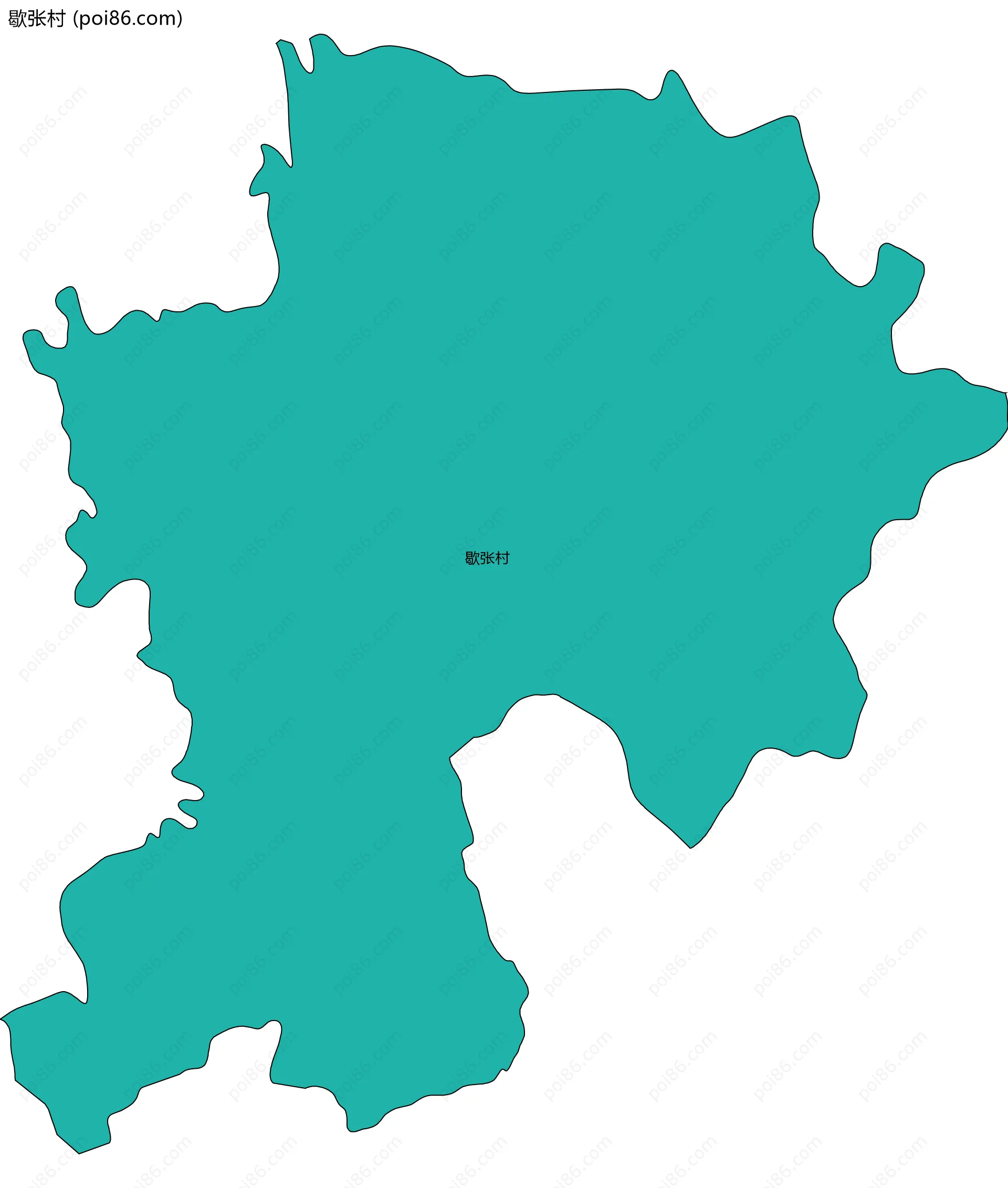 歇张村边界地图