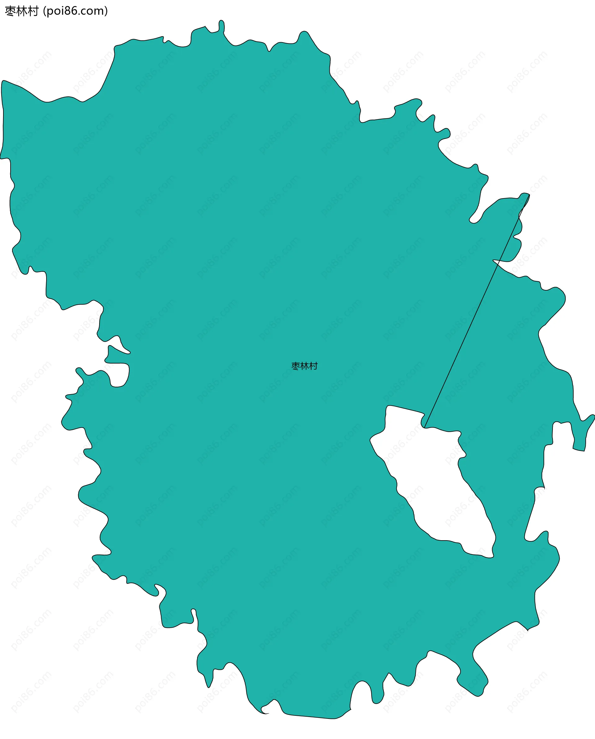 枣林村边界地图