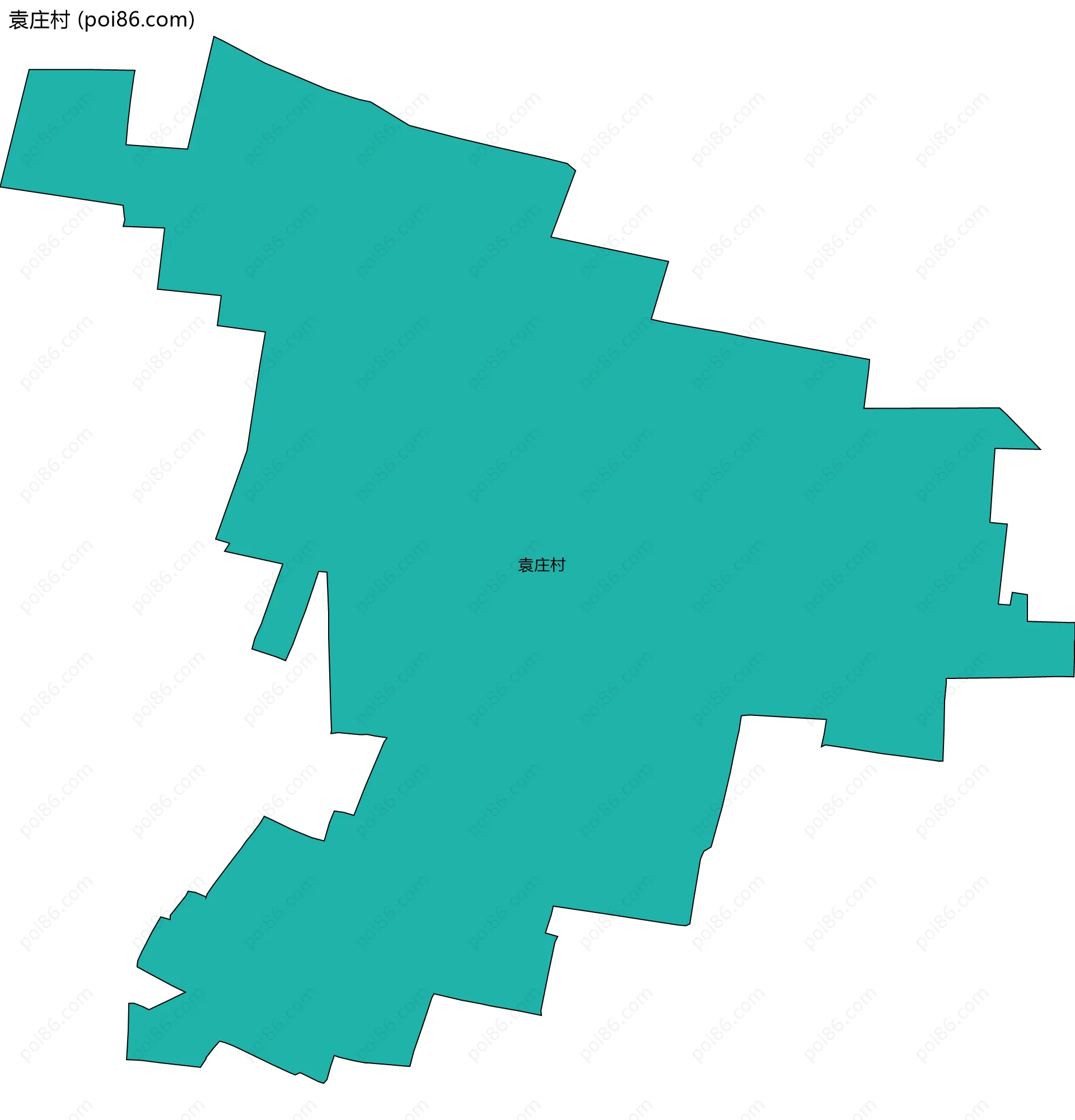 袁庄村边界地图