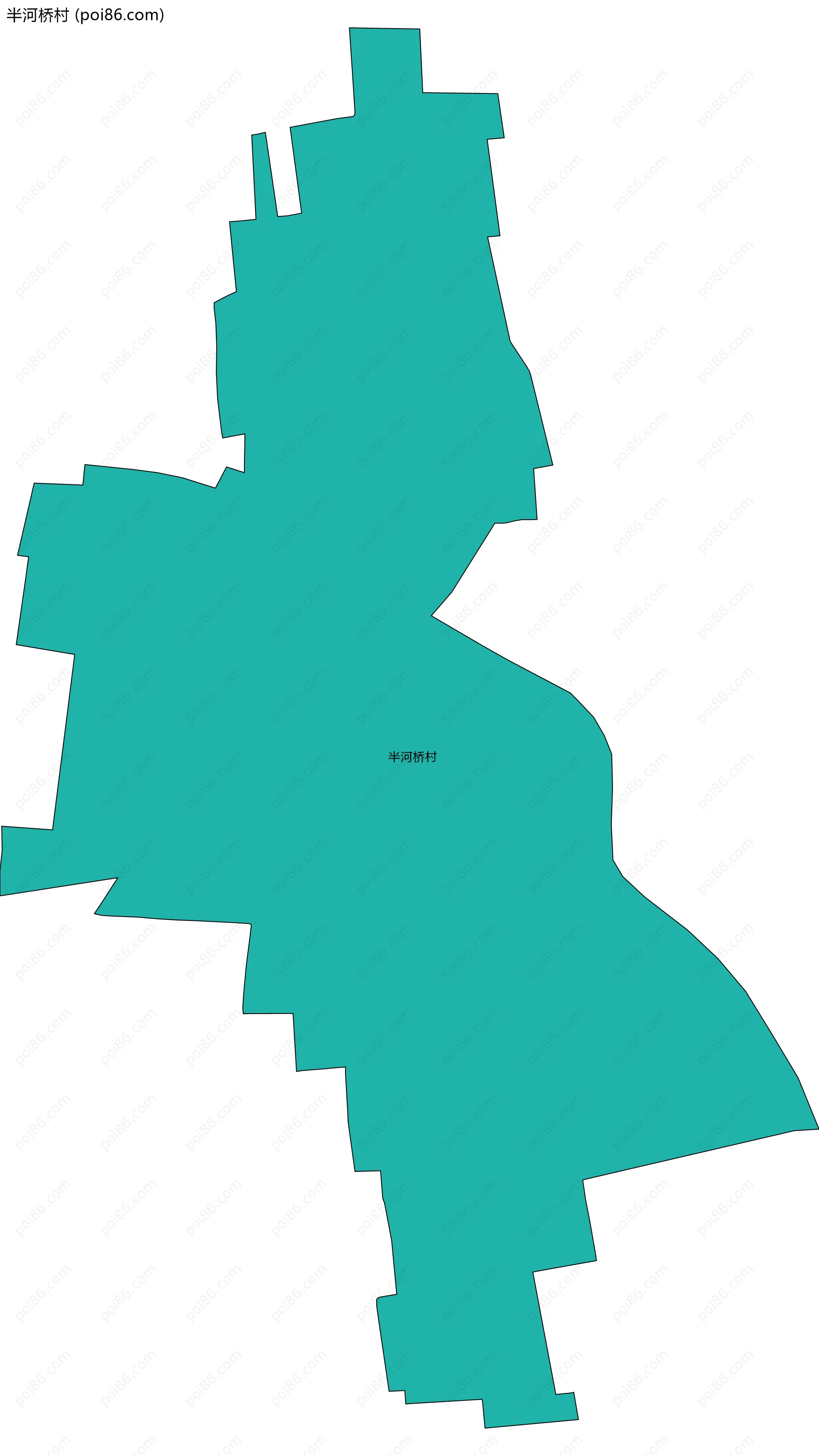 半河桥村边界地图