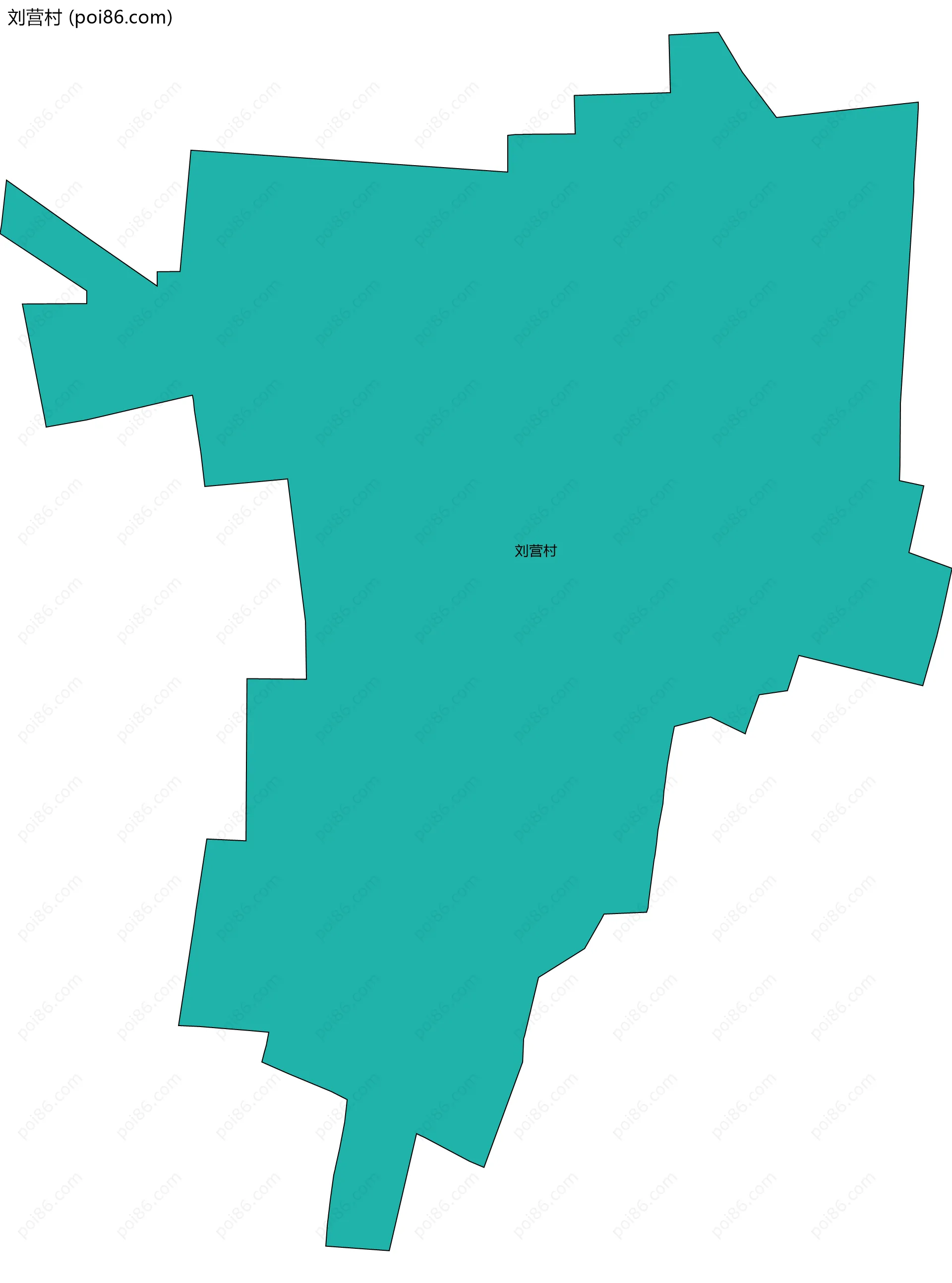 刘营村边界地图