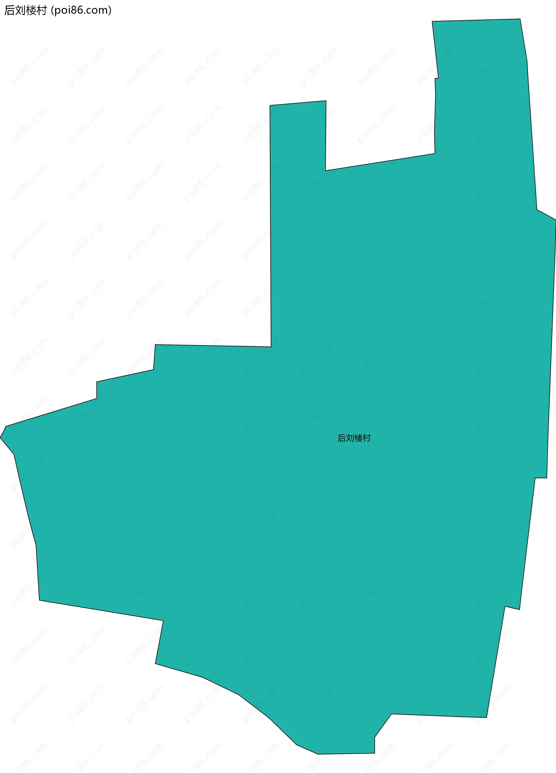 后刘楼村边界地图