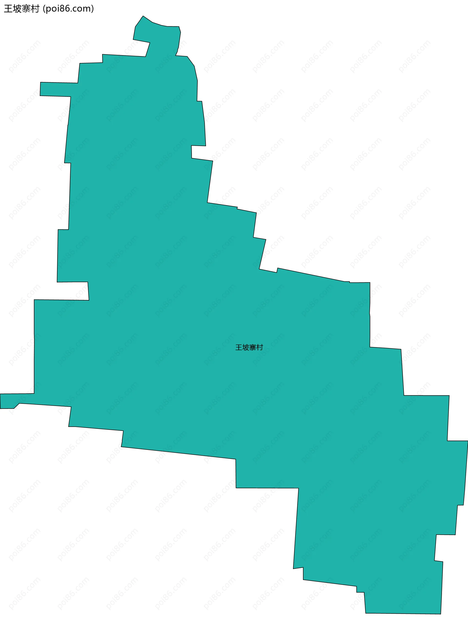 王坡寨村边界地图