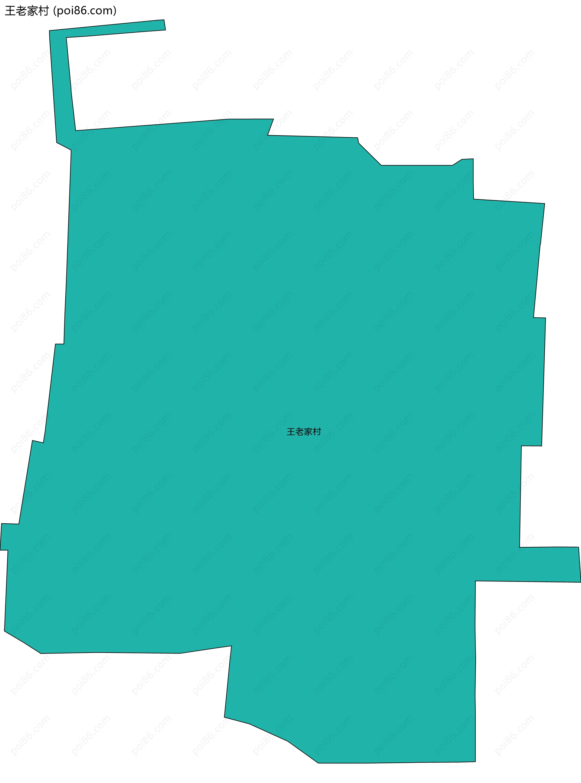 王老家村边界地图