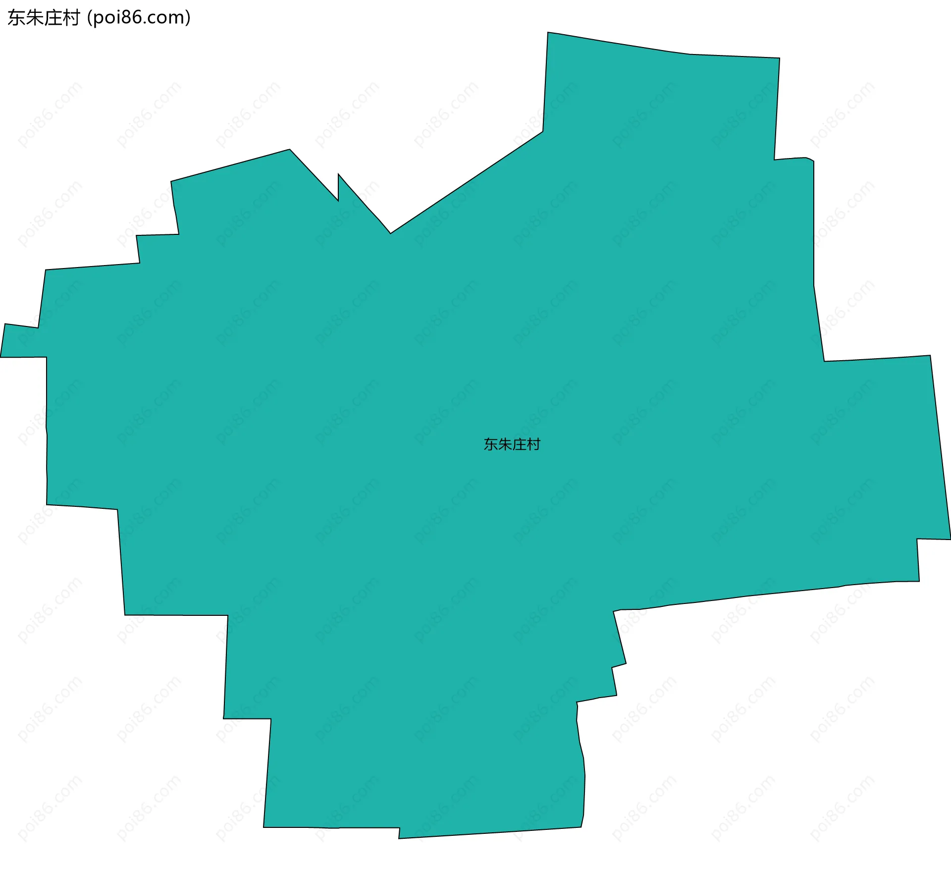 东朱庄村边界地图