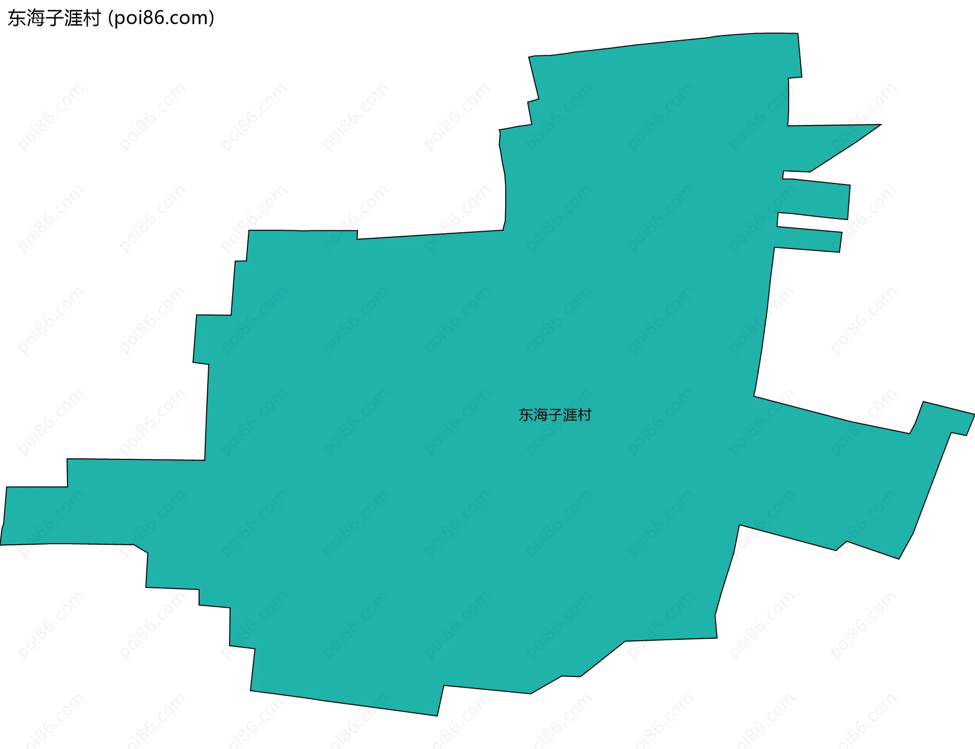 东海子涯村边界地图