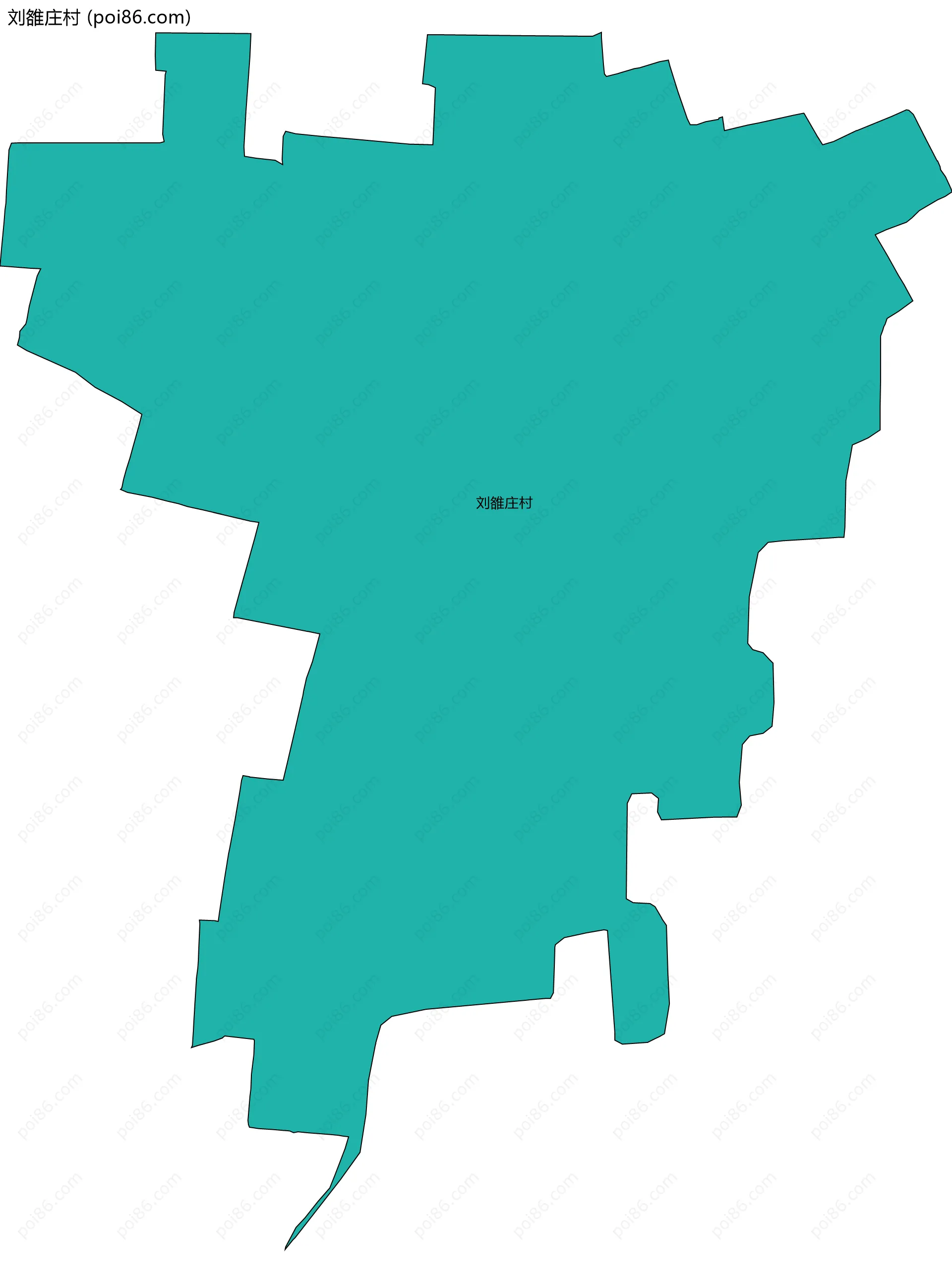 刘雒庄村边界地图