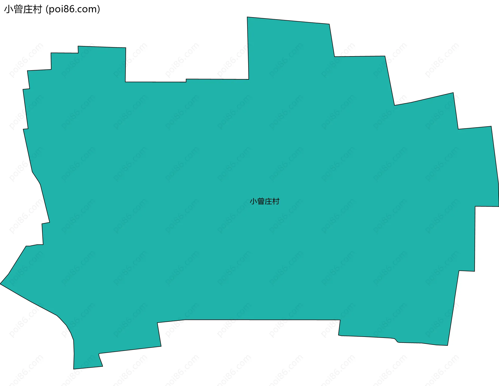 小曾庄村边界地图