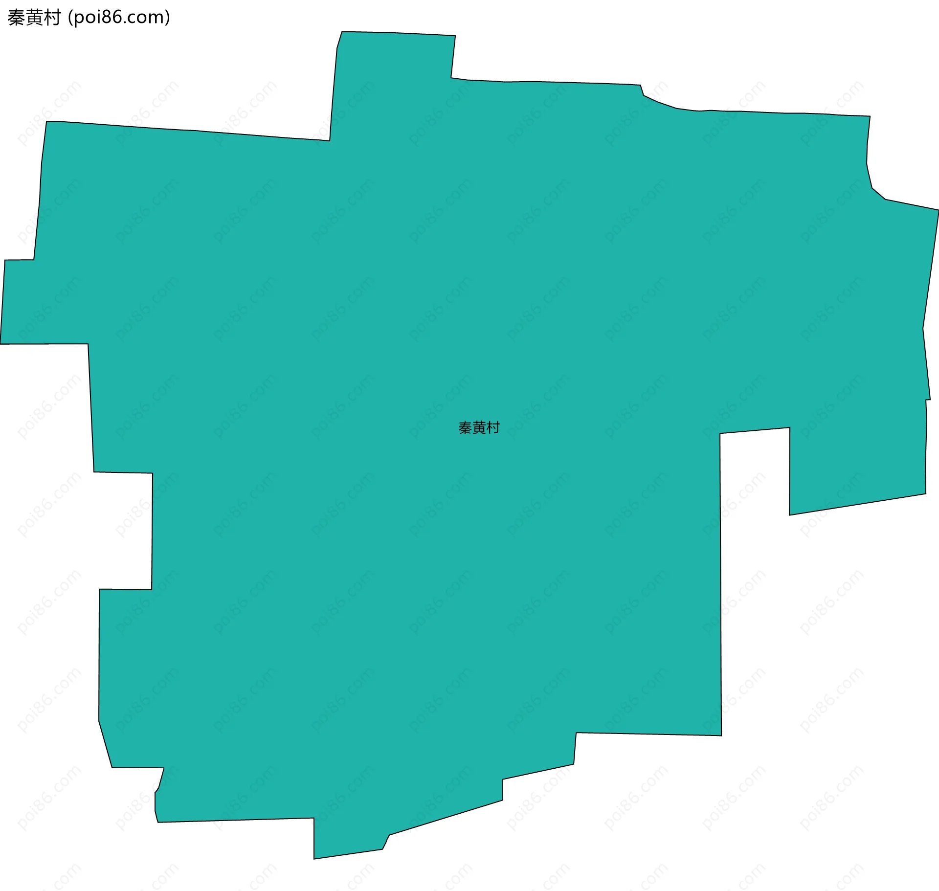 秦黄村边界地图
