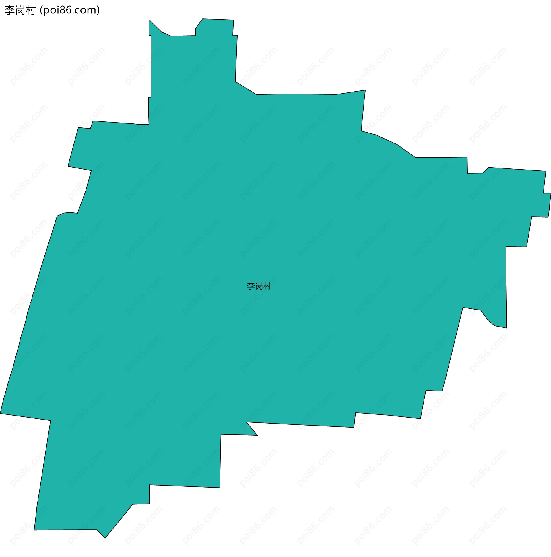 李岗村边界地图