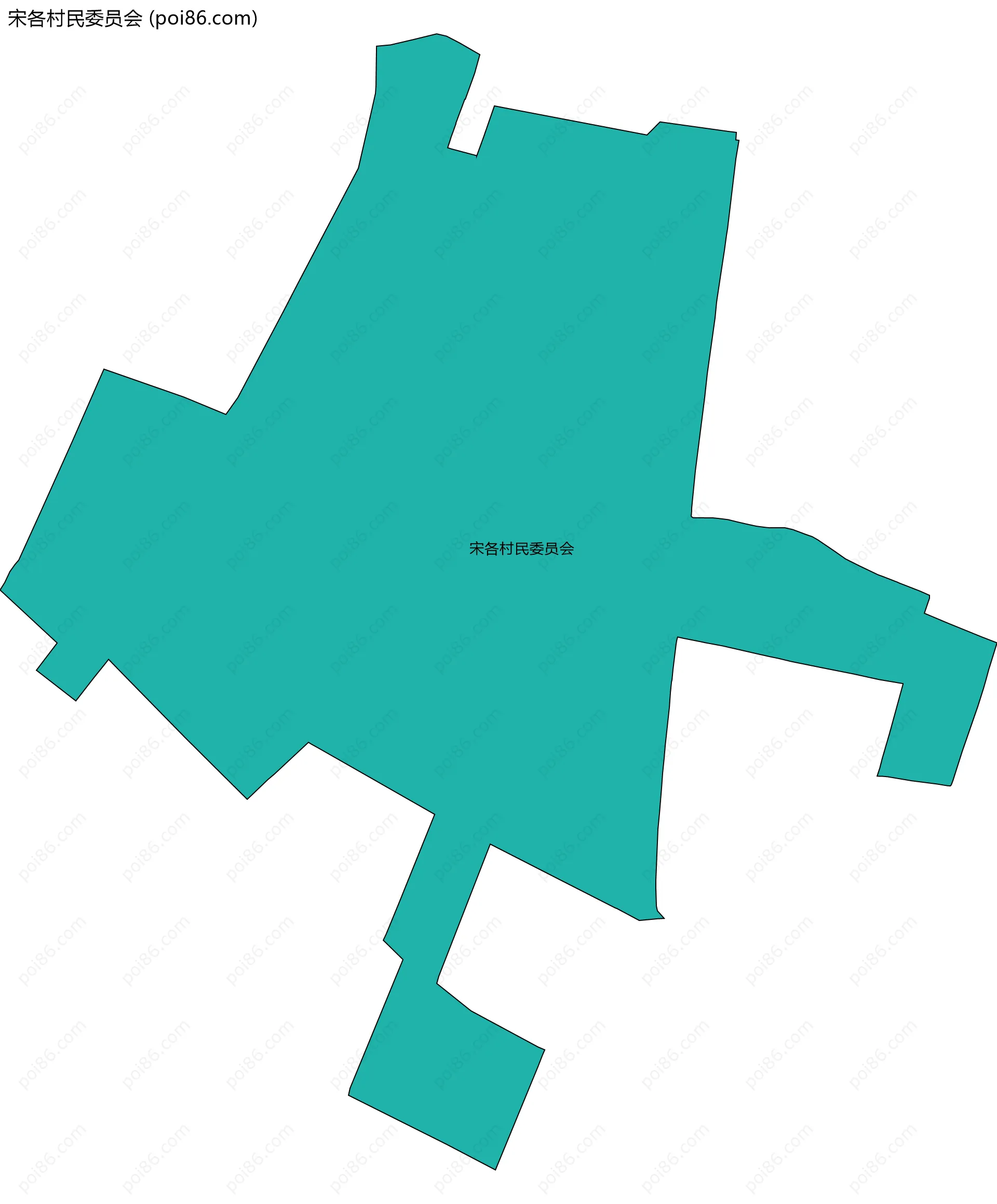 宋各村民委员会边界地图