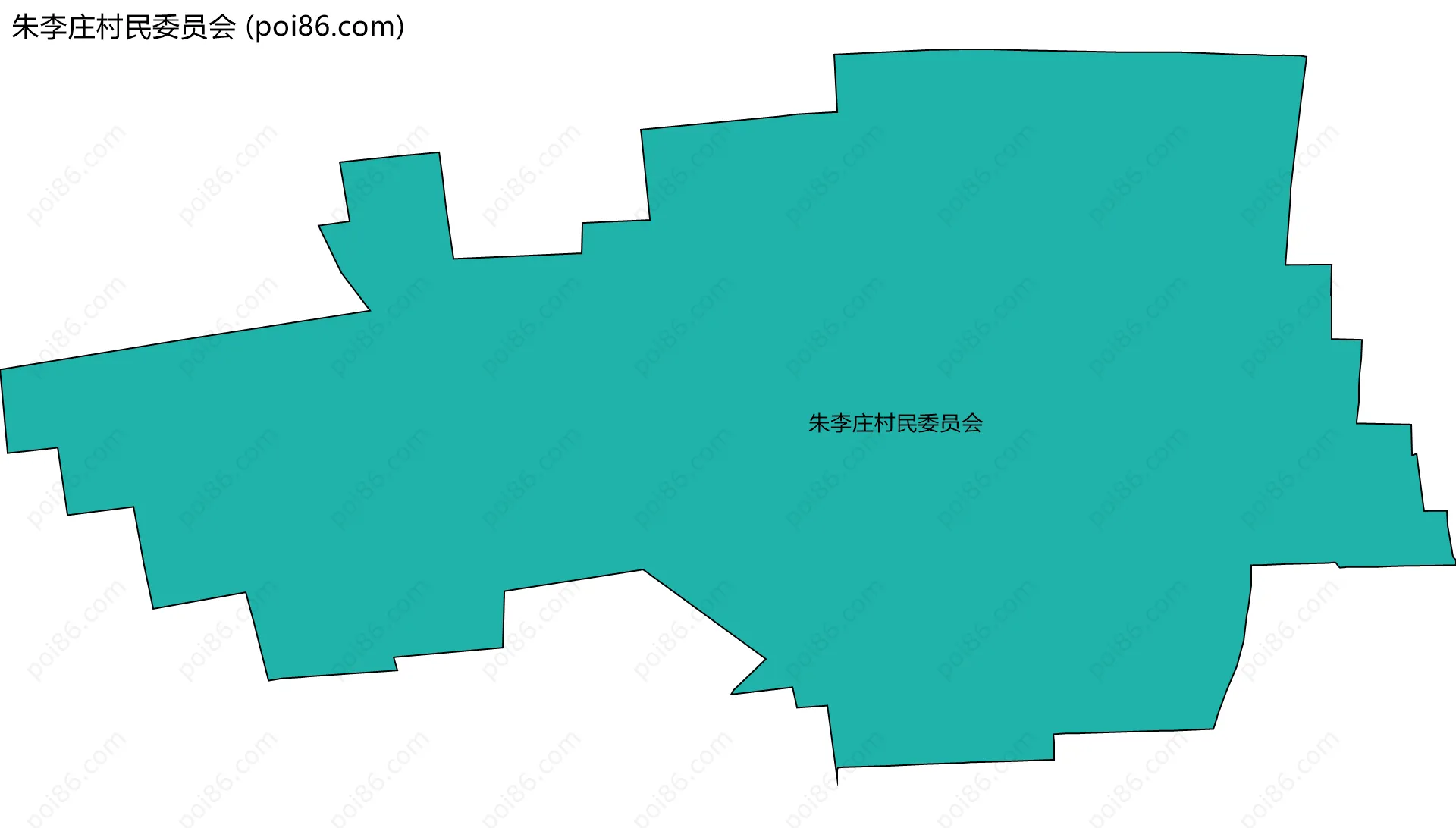 朱李庄村民委员会边界地图