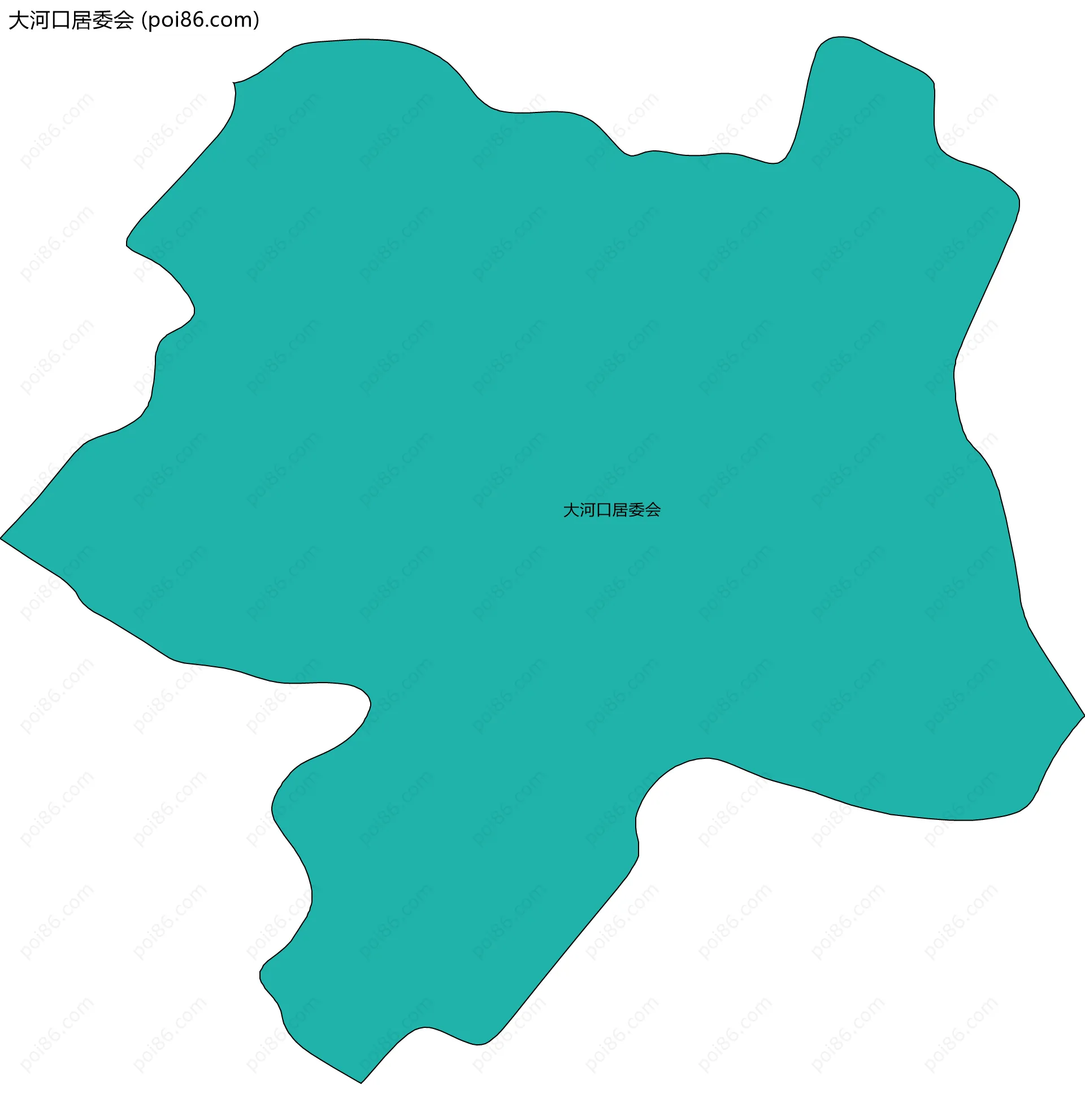 大河口居委会边界地图