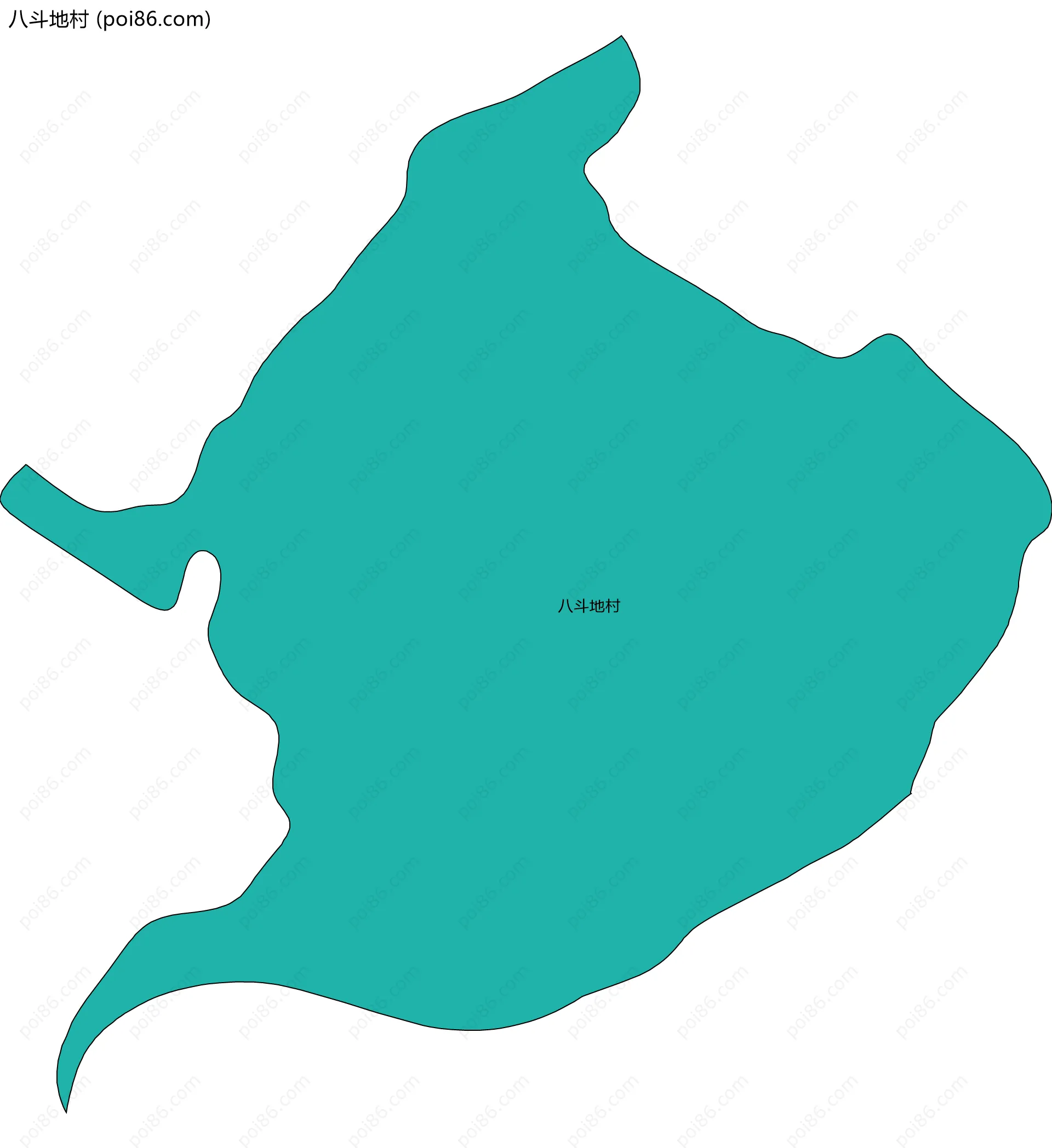 八斗地村边界地图